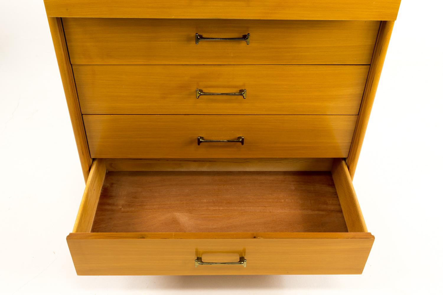 Milo Baughman for Drexel Blonde Highboy Dresser 1