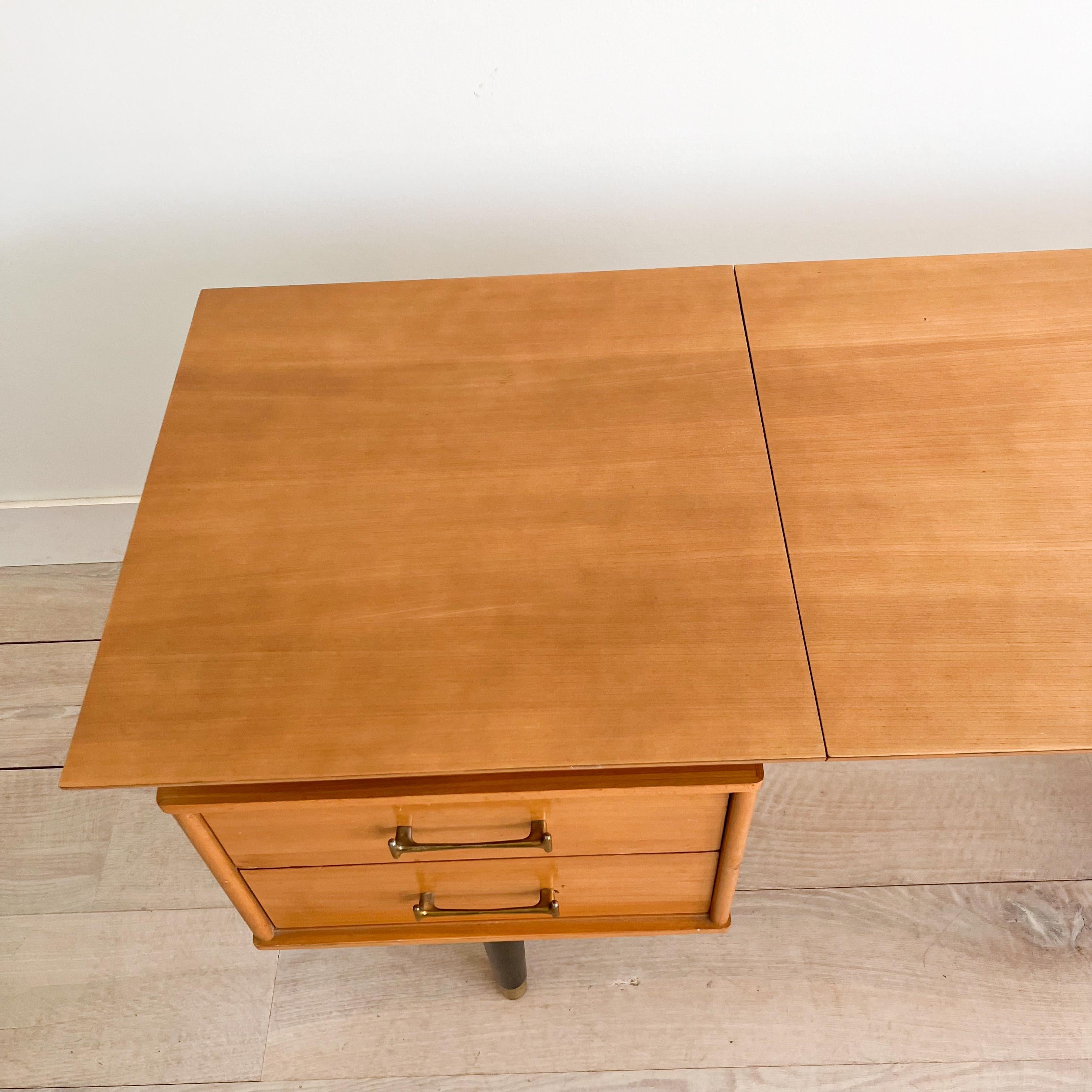 Brass Milo Baughman for Drexel Desk/Vanity