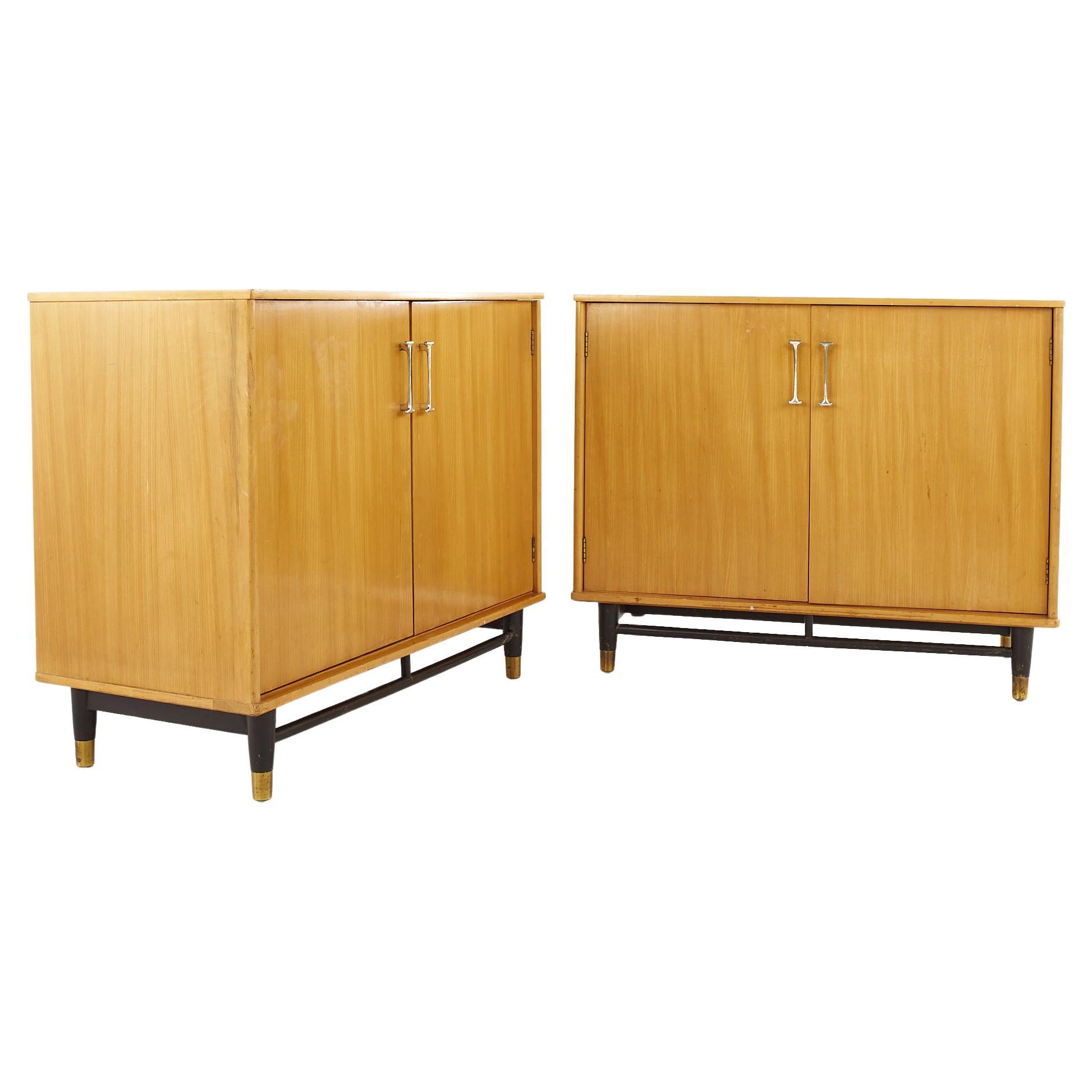 Milo Baughman for Drexel Mid Century Cabinet, a Pair