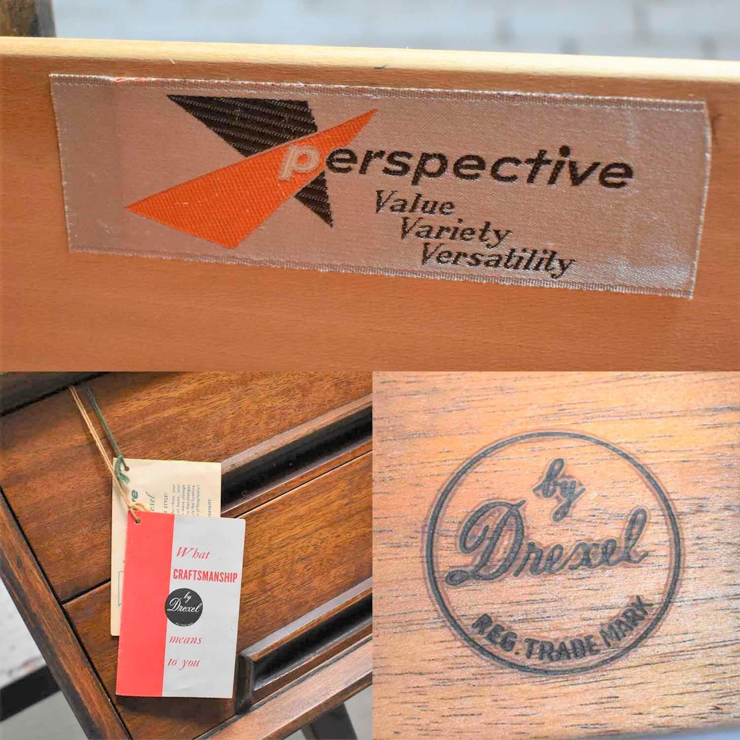 Milo Baughman for Drexel Perspective Mindoro and Faux Leather Floating Top MCM D 8