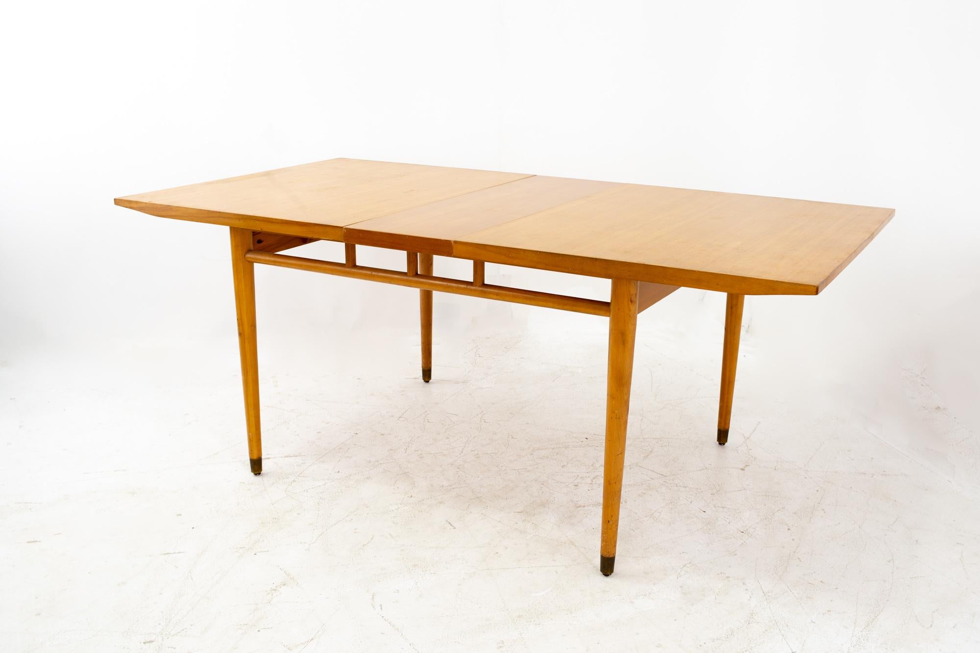 Drexel New Todays Living Mid Century Blonde Dining Table For Sale 2
