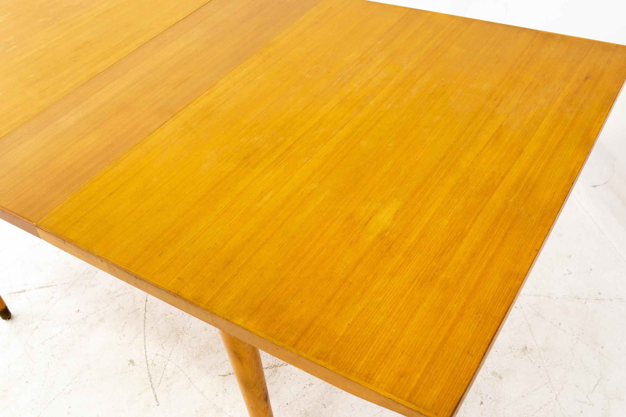 Drexel New Todays Living Mid Century Blonde Dining Table For Sale 3