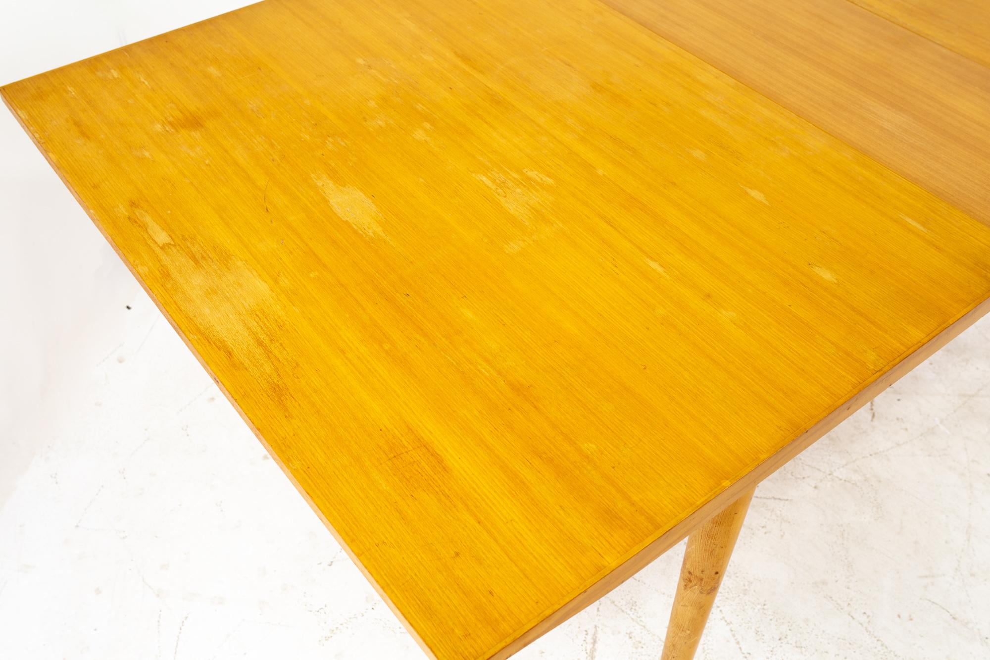 Drexel New Todays Living Mid Century Blonde Dining Table For Sale 4