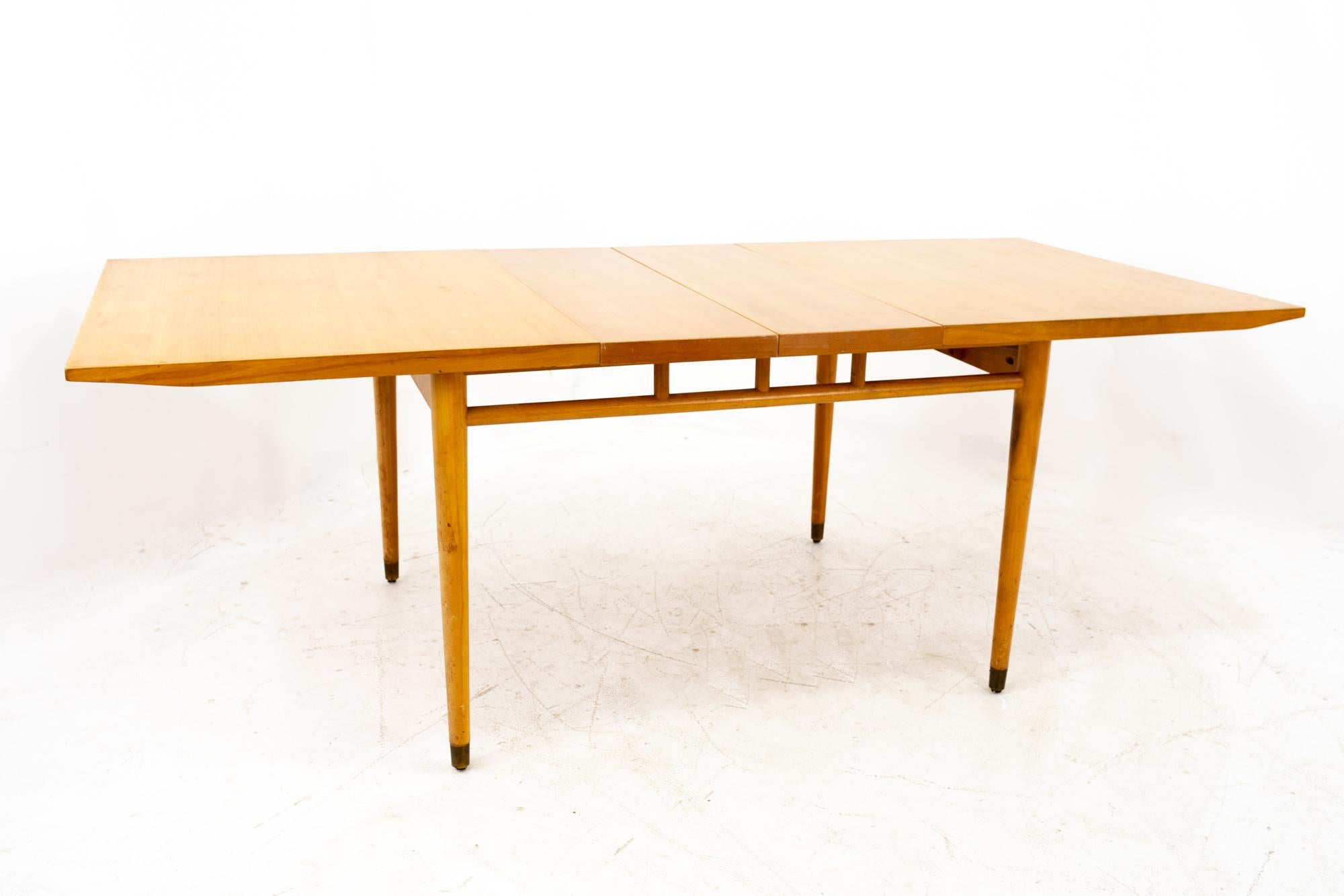 Drexel New Todays Living Mid Century Blonde Dining Table For Sale 5