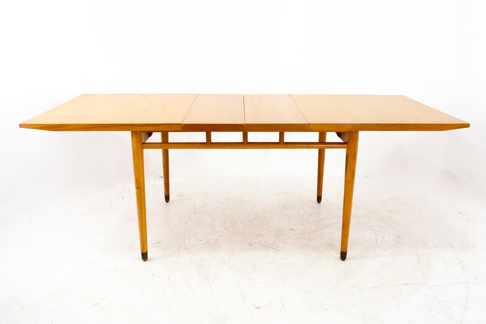 Drexel New Todays Living Mid Century Blonde Dining Table For Sale 6