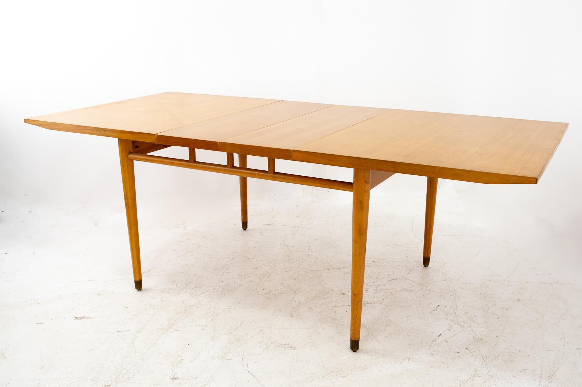 Drexel New Todays Living Mid Century Blonde Dining Table For Sale 7