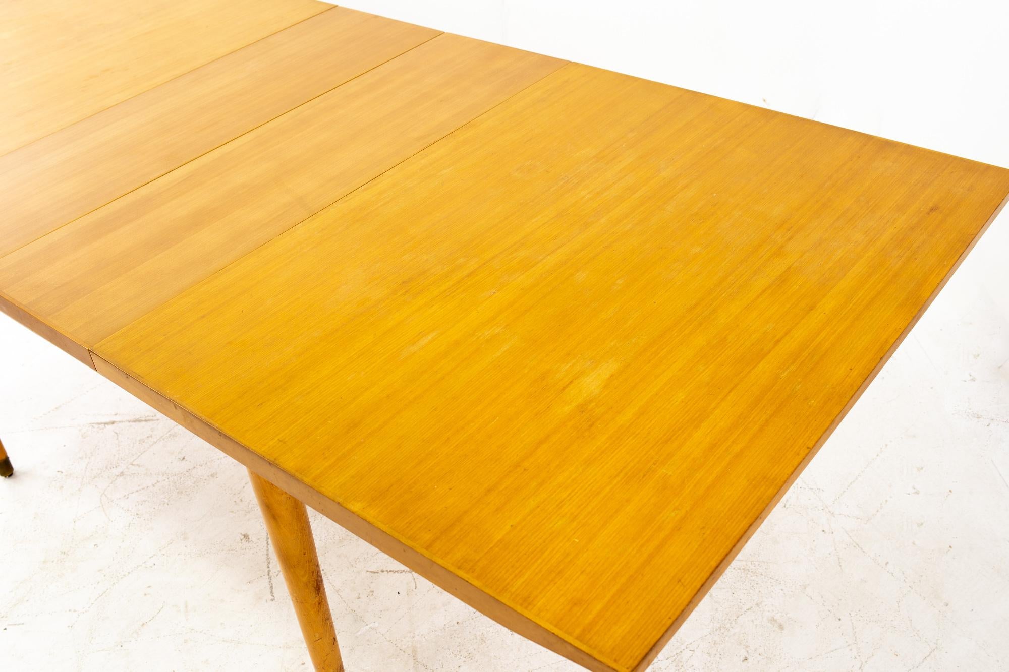 Drexel New Todays Living Mid Century Blonde Dining Table For Sale 8