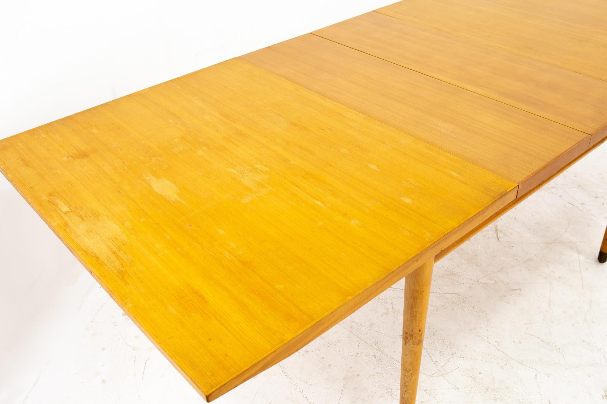 Drexel New Todays Living Mid Century Blonde Dining Table For Sale 9