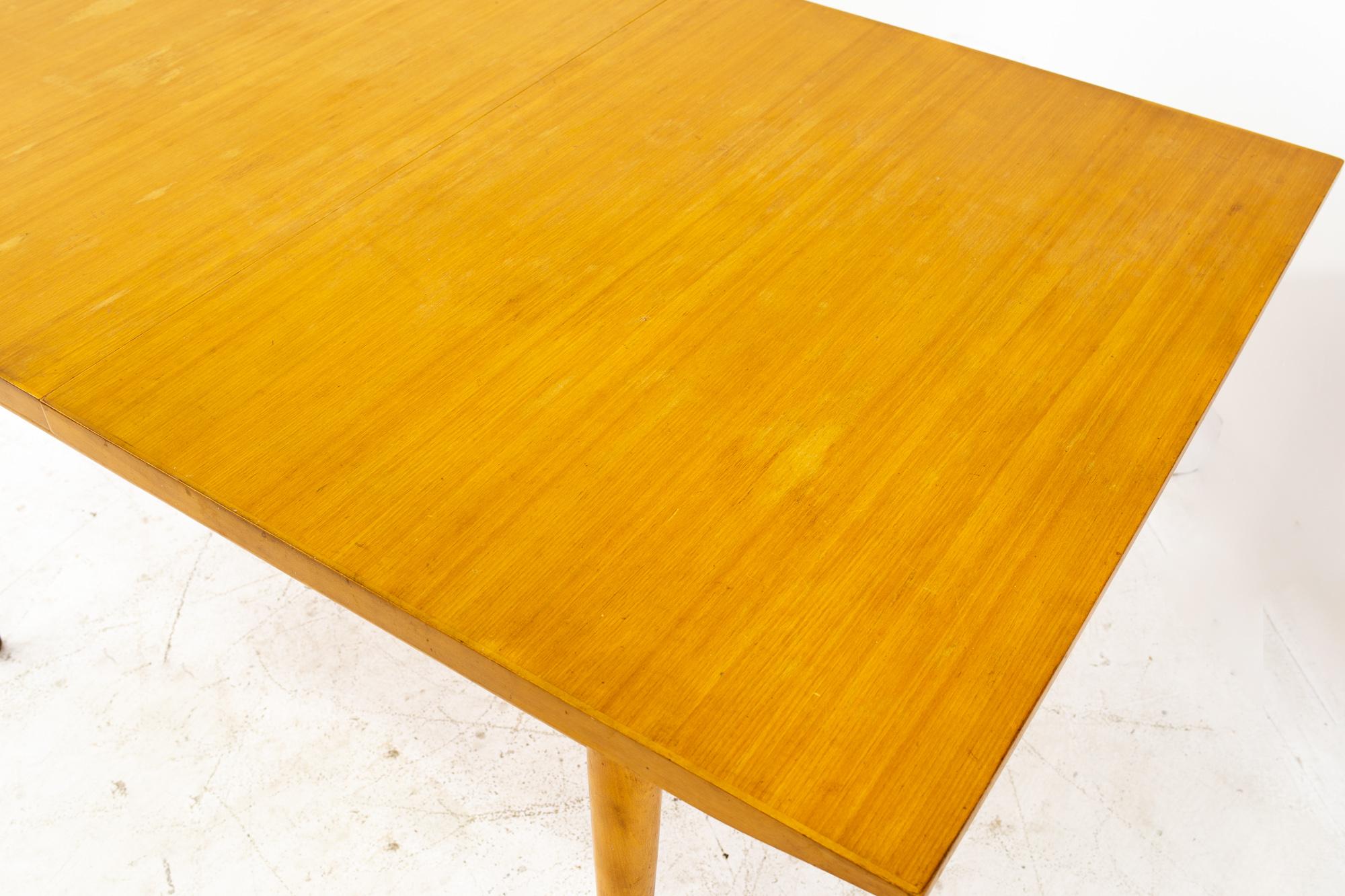 Late 20th Century Drexel New Todays Living Mid Century Blonde Dining Table For Sale