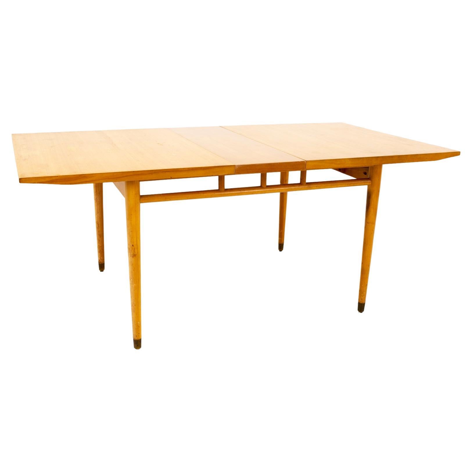 Wood Drexel New Todays Living Mid Century Blonde Dining Table For Sale