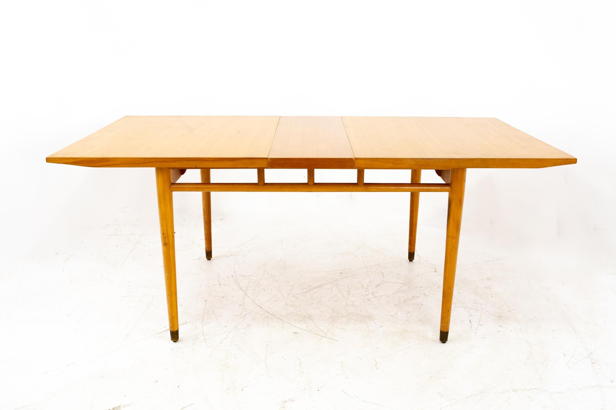 Drexel New Todays Living Mid Century Blonde Dining Table For Sale 1