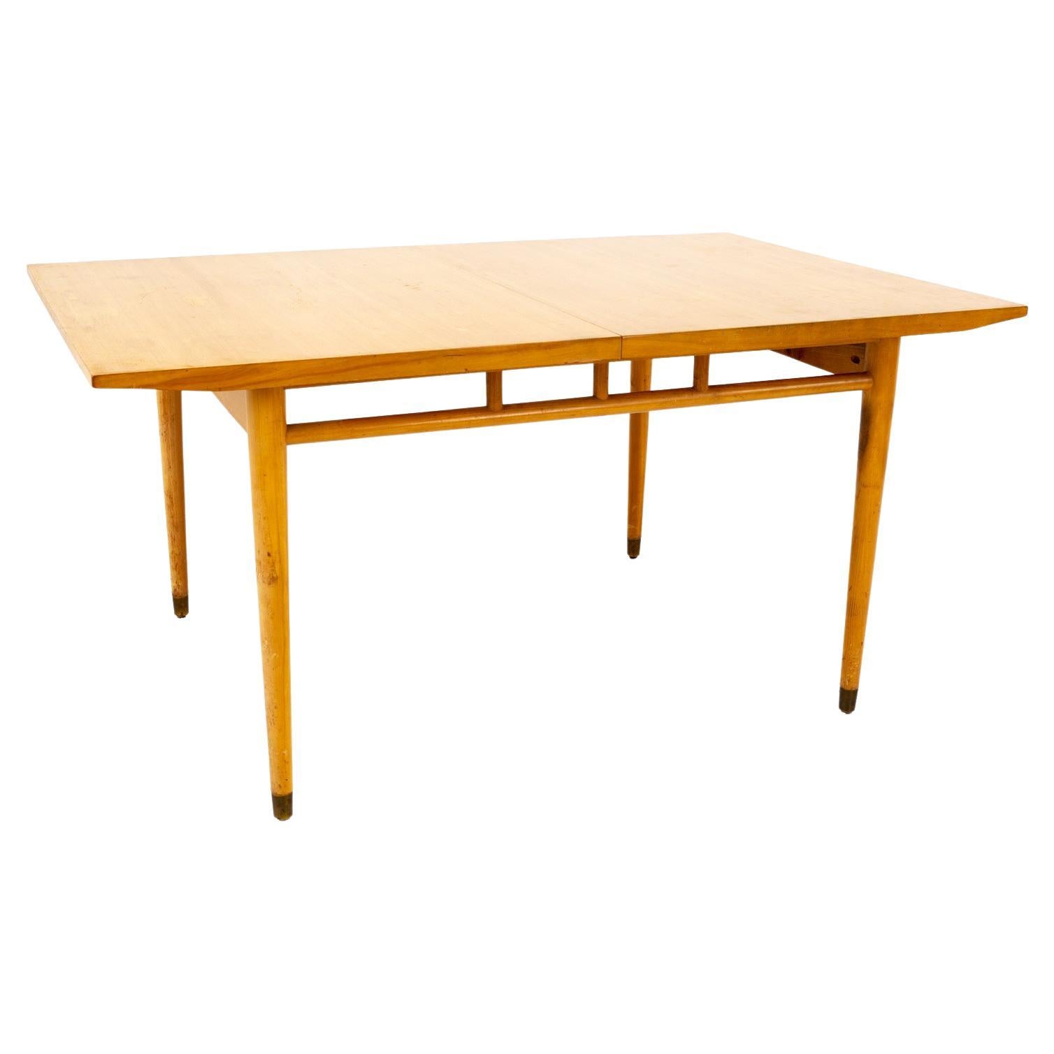 Drexel New Todays Living Mid Century Blonde Dining Table For Sale