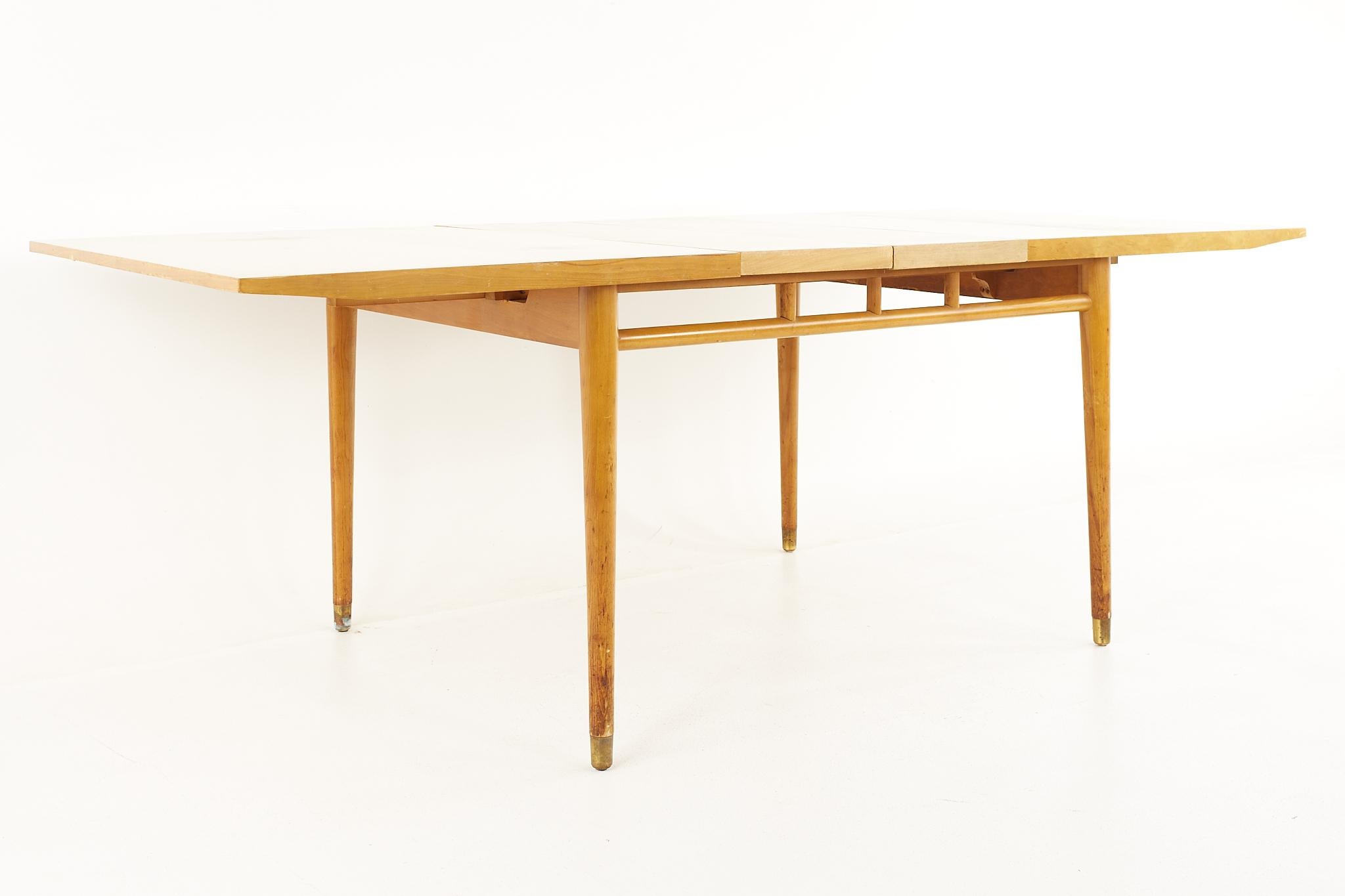 Milo Baughman for Drexel Todays Living Mid Century Dining Table with 3 Leaves 4