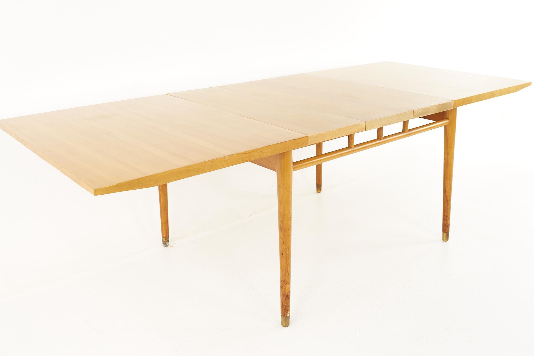 Milo Baughman for Drexel Todays Living Mid Century Dining Table with 3 Leaves 10