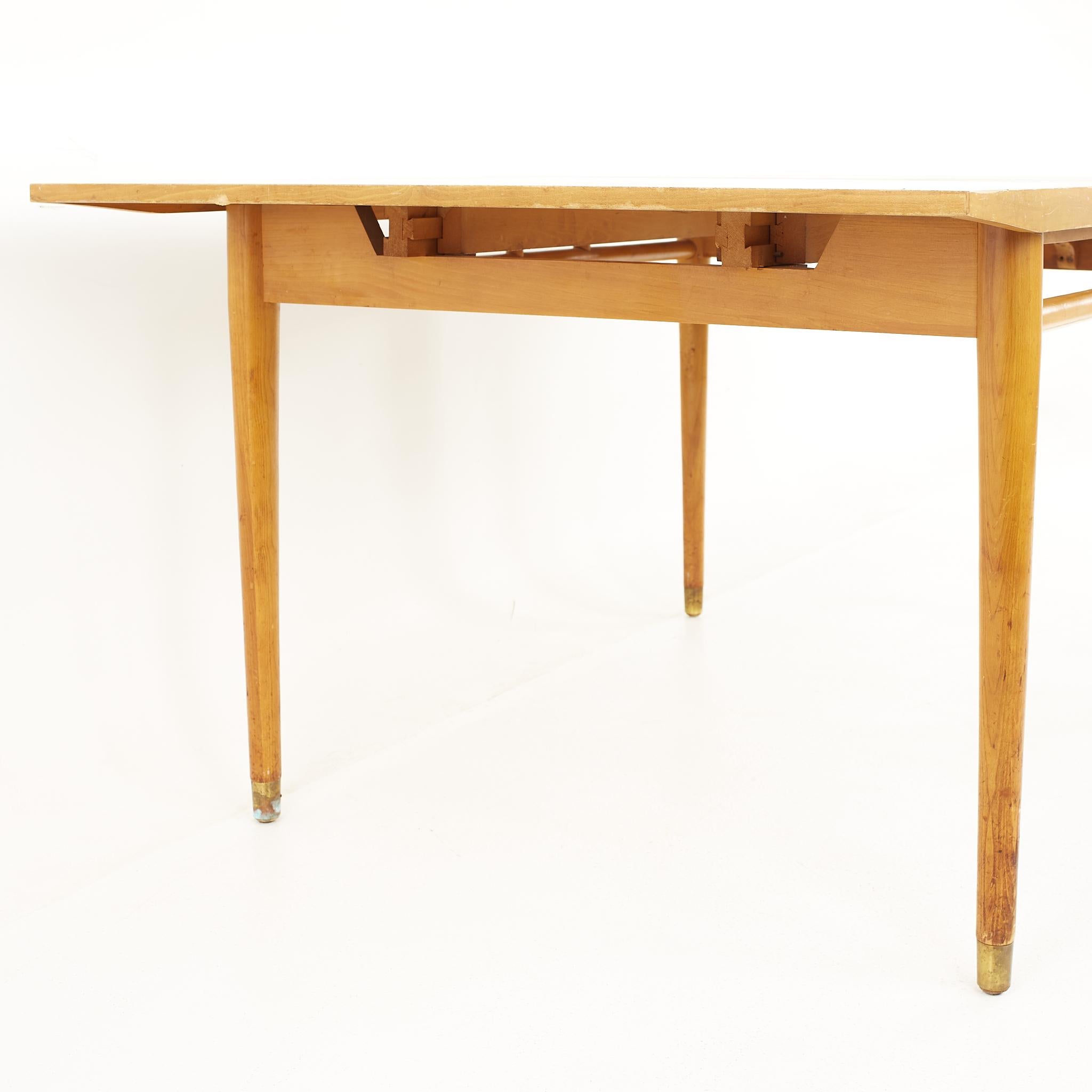 Milo Baughman for Drexel Todays Living Mid Century Dining Table with 3 Leaves 12
