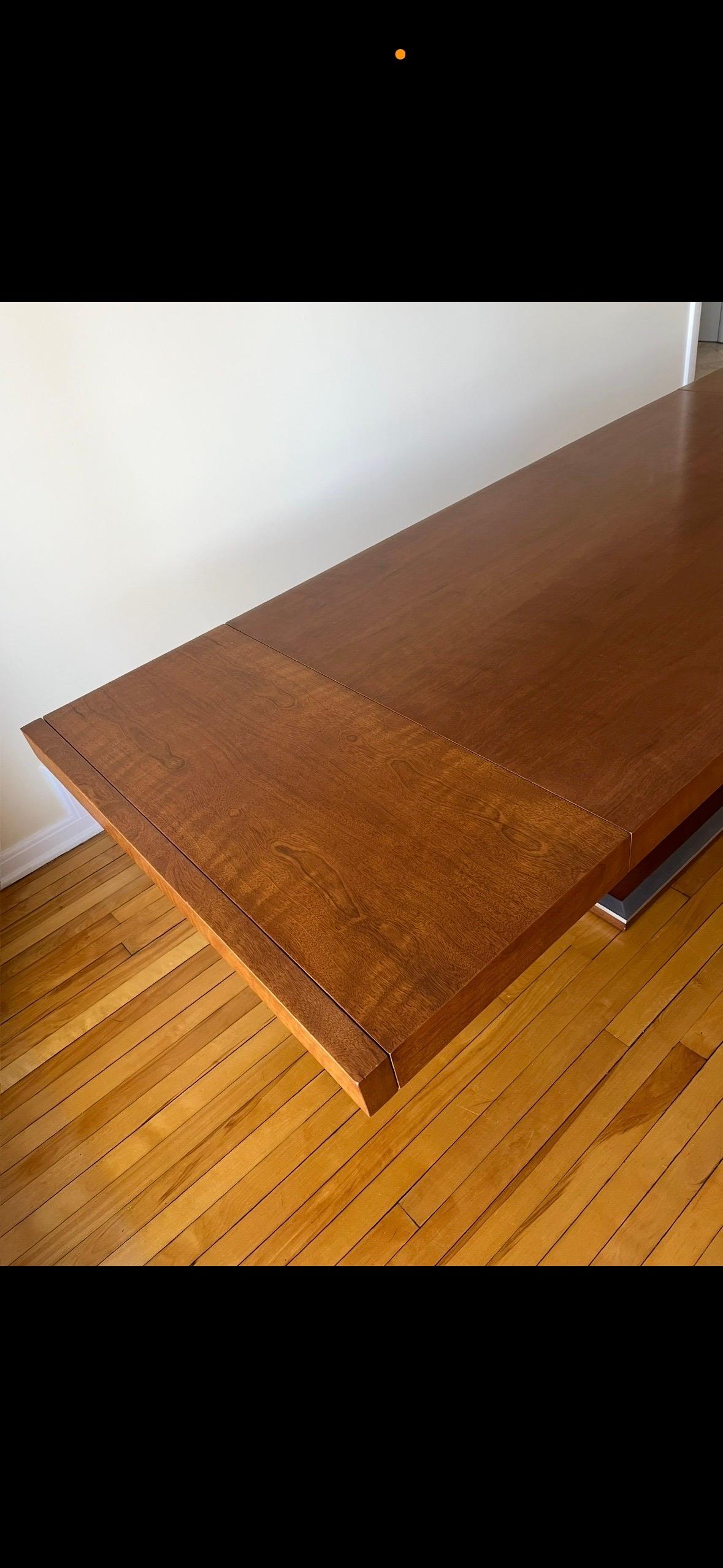 Milo Baughman for Founders Walnut Extension Dining Table For Sale 6