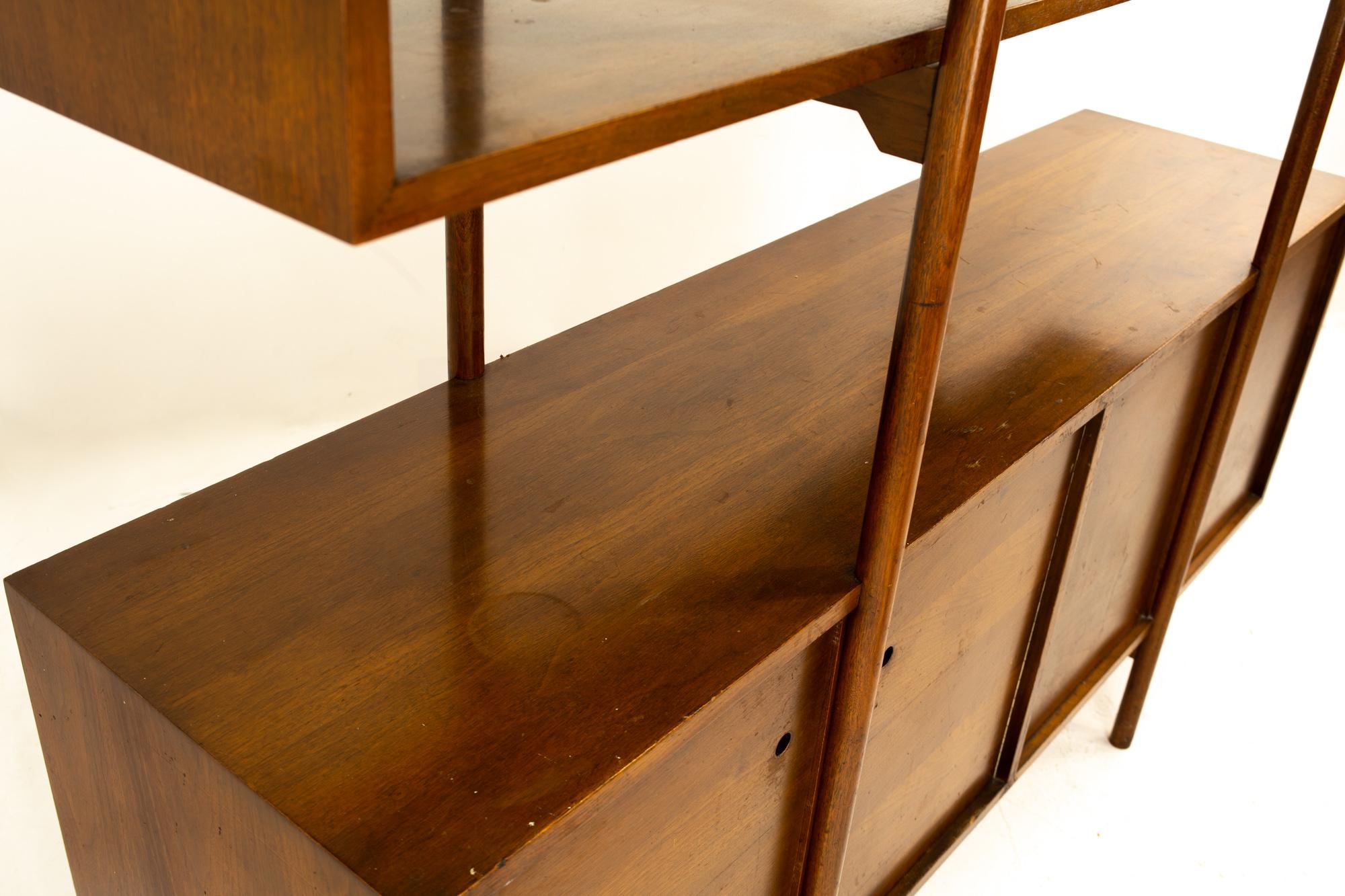 Milo Baughman for Glenn of California Midcentury Room Divider Bookshelf 1