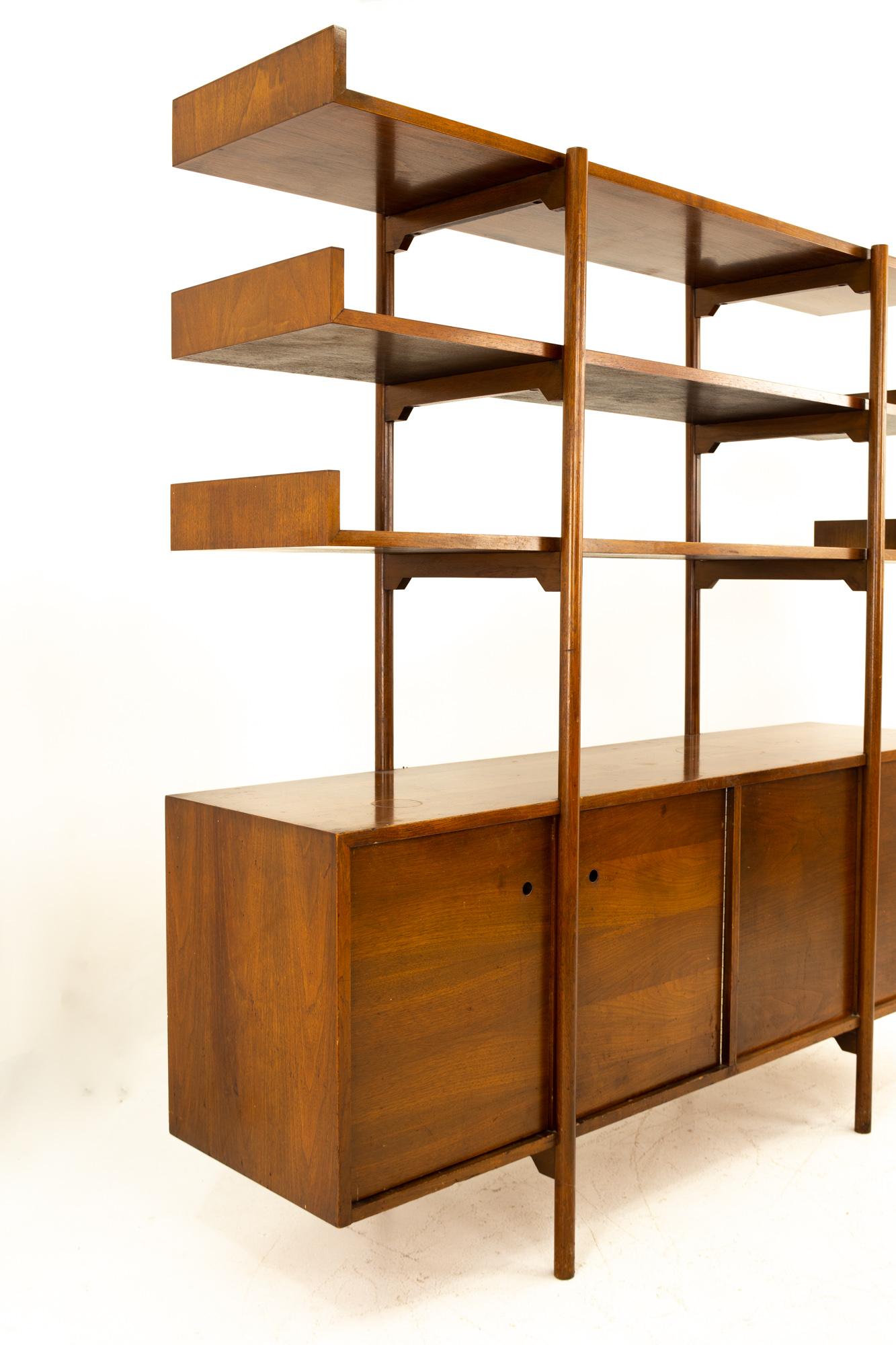 mid century room divider shelf