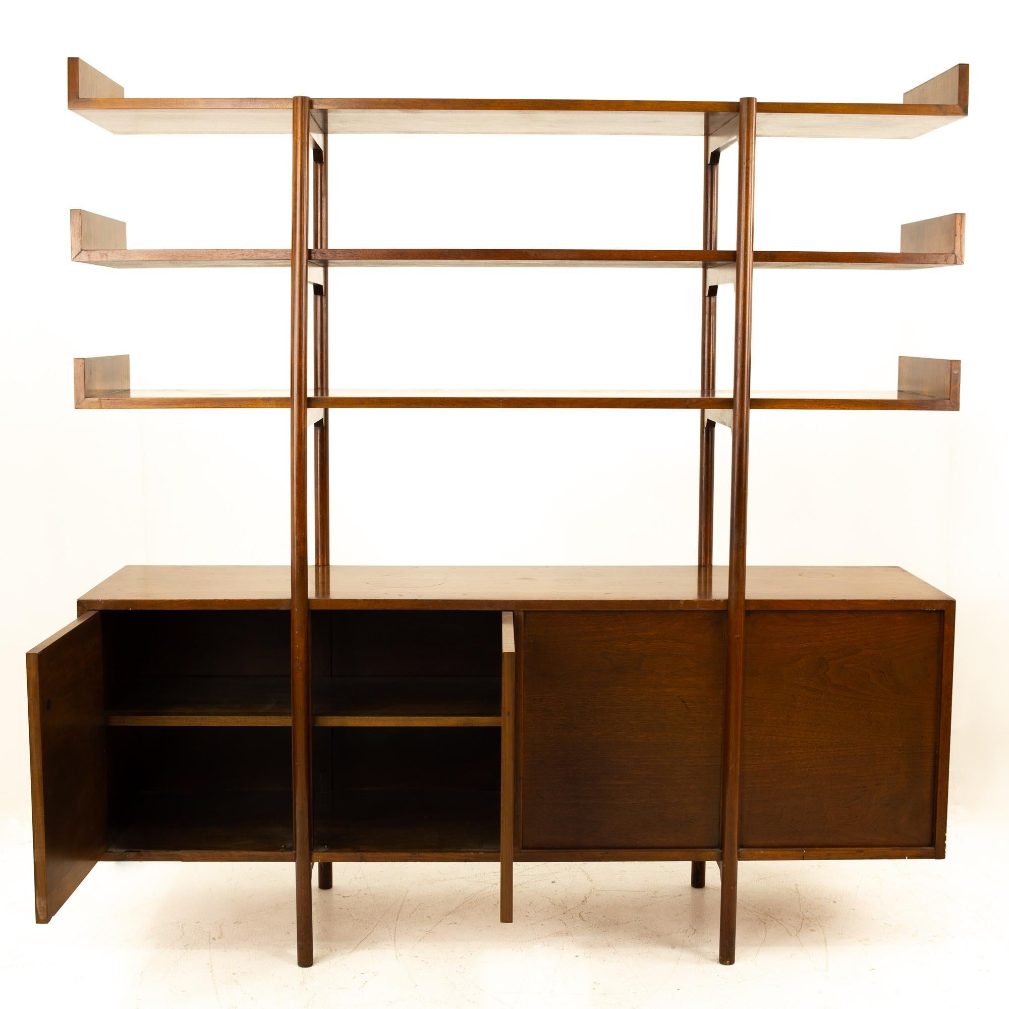 mid century room divider bookcase