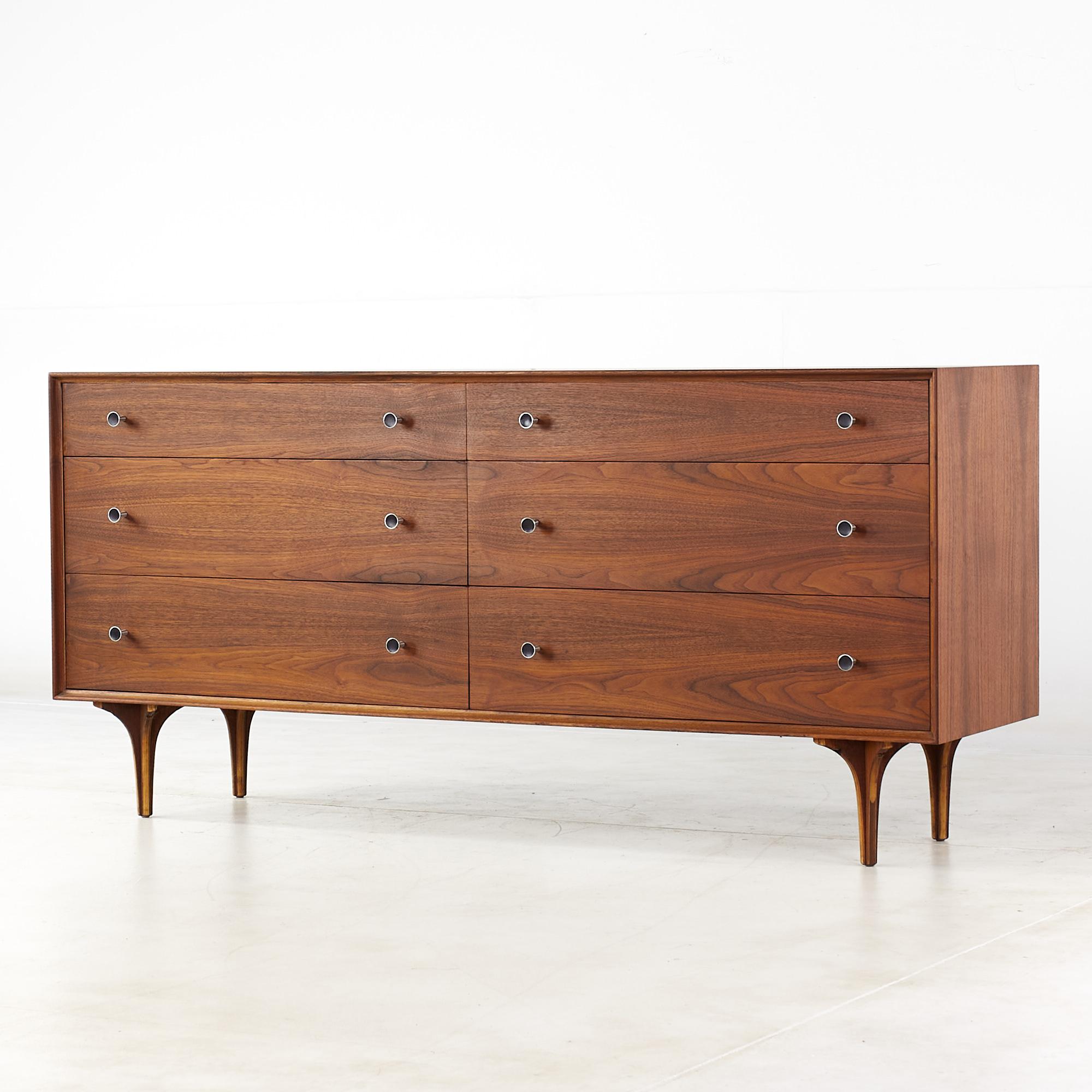 Mid-Century Modern Milo Baughman Style Glenn of California Mid Century Rosewood 6 Drawer Dresser