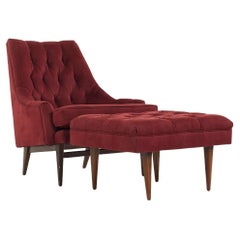 Milo Baughman for James Inc Mid Century Lounge Chair with Ottoman