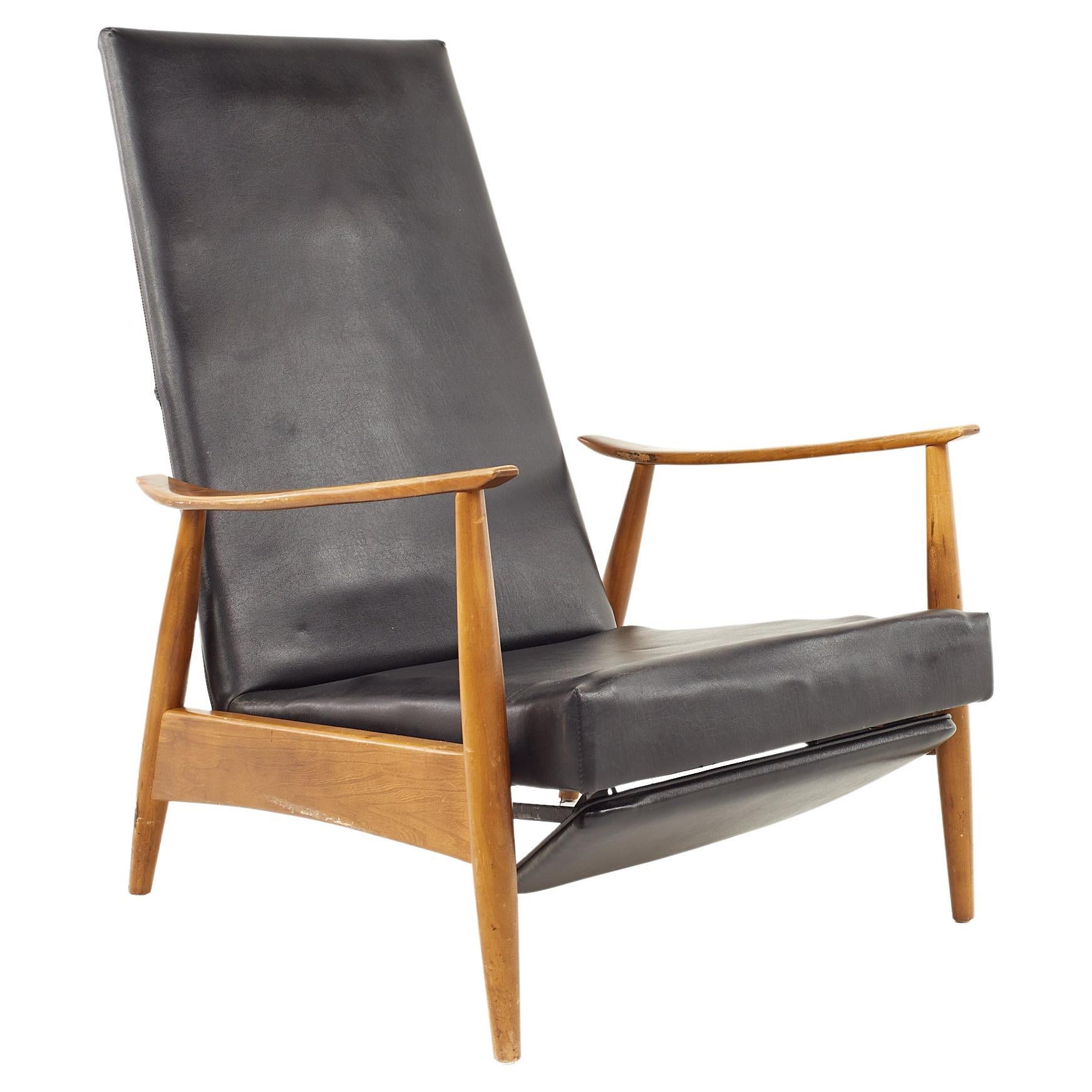 Milo Baughman for James Inc Mid Century Walnut Recliner