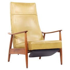 Vintage Milo Baughman for James Mid Century Walnut Recliner Lounge Chair