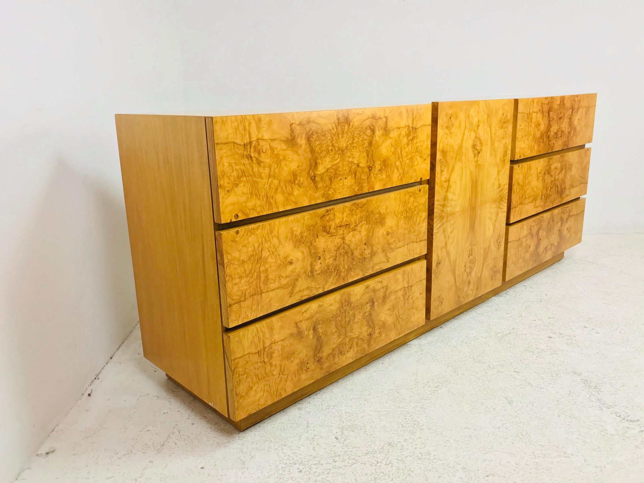 Mid-Century Modern Roland Carter for Lane Burl Wood Dresser