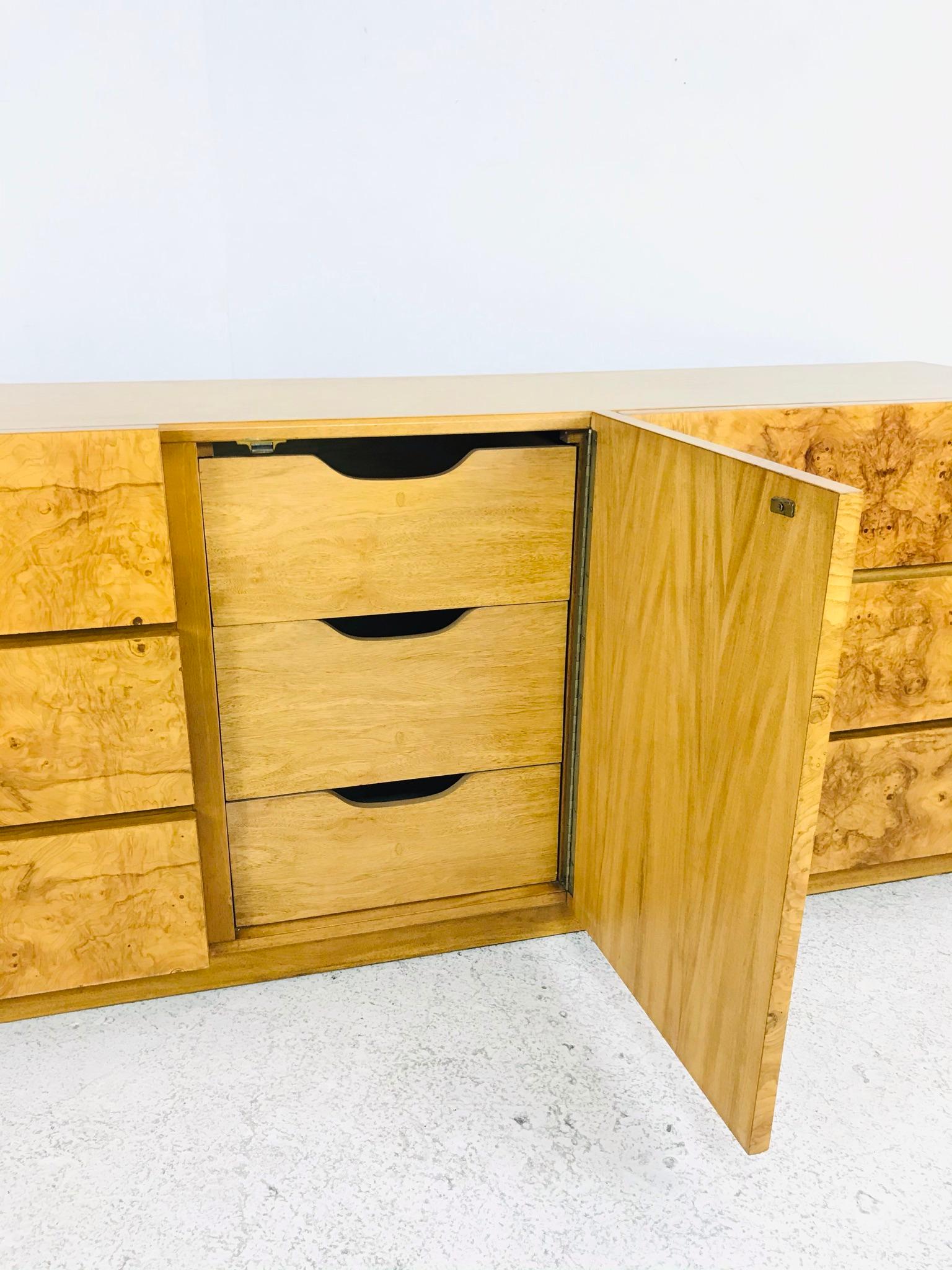 Roland Carter for Lane Burl Wood Dresser In Good Condition In Dallas, TX
