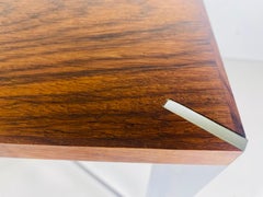 Milo Baughman for Lane furniture, Rosewood and chrome side table