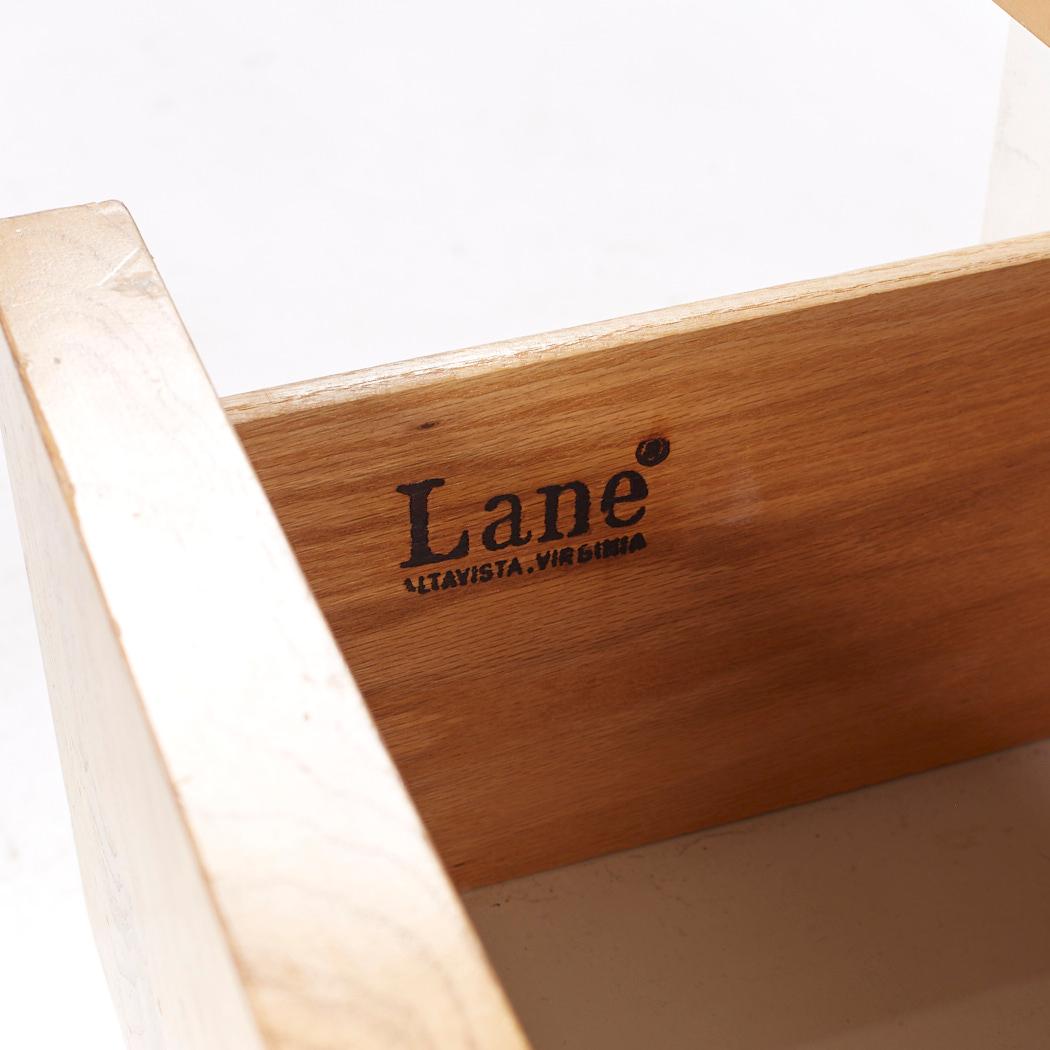 Milo Baughman for Lane Mid Century White Lacquer and Burlwood Dresser 3