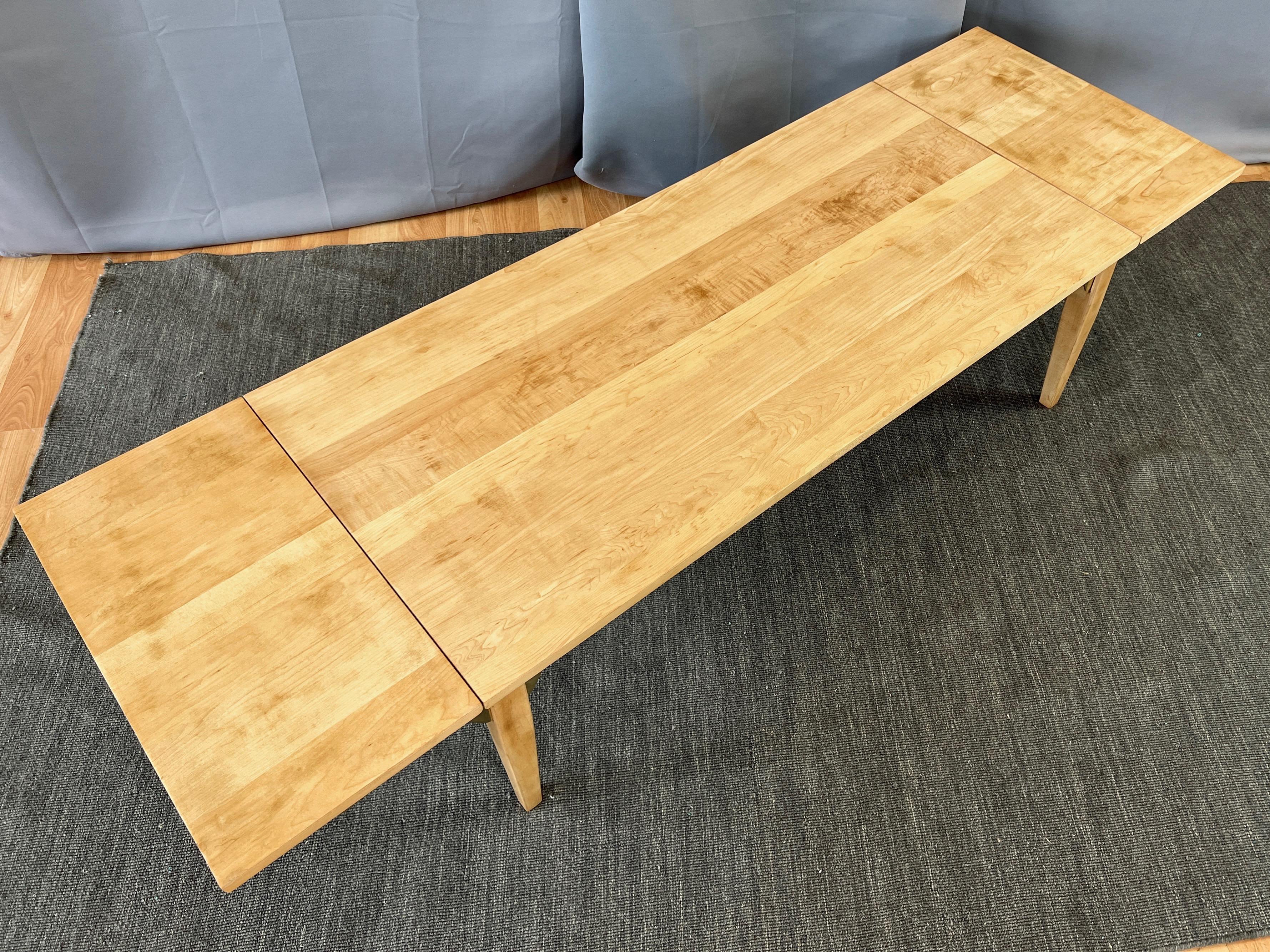 Milo Baughman for Murray Birch and Brass Drop-Leaf Coffee Table, 1953 For Sale 8
