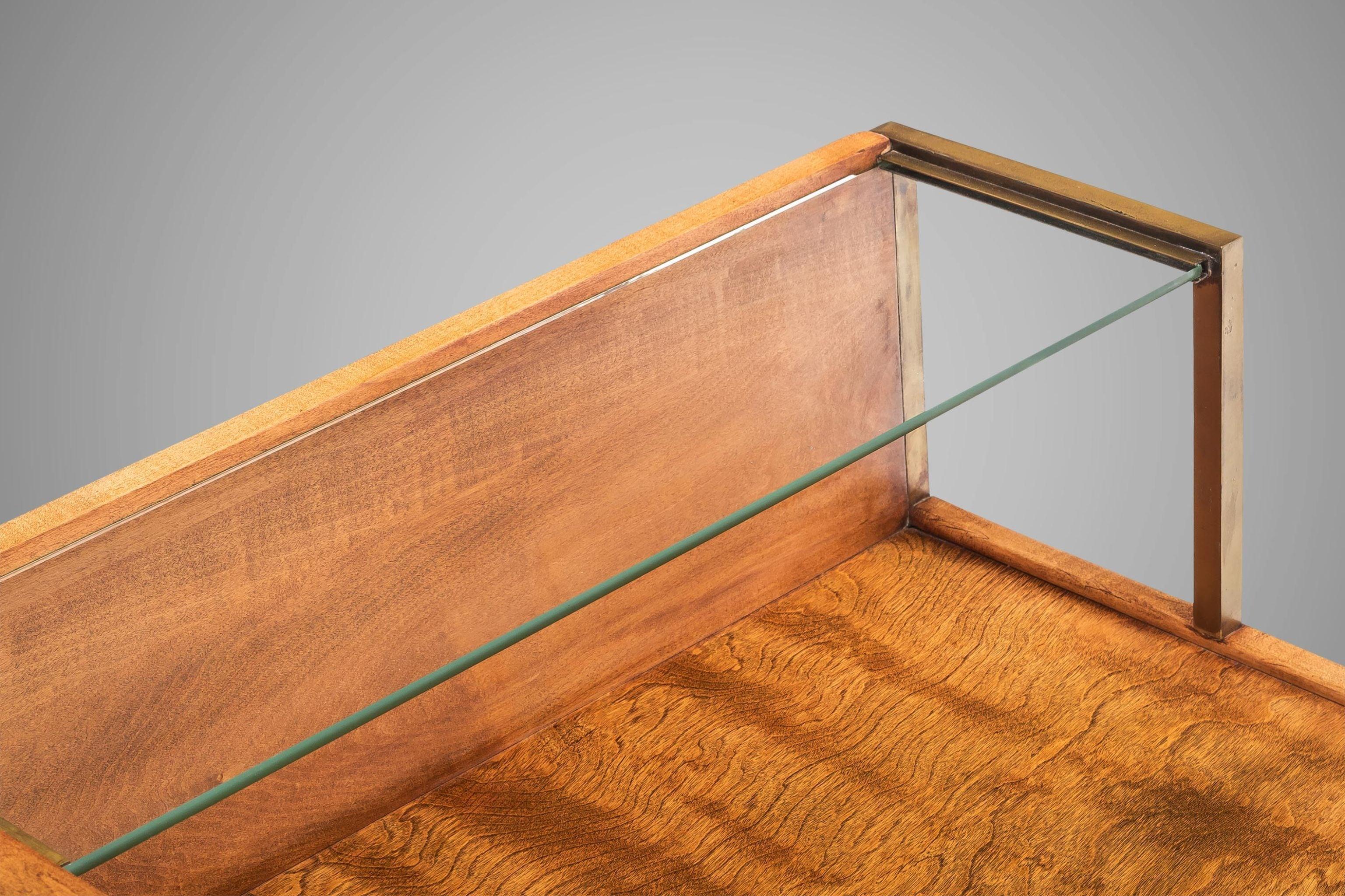 Mid-20th Century Milo Baughman for Murray Furniture Maple and Brass Coffee Table, c. 1955 For Sale