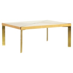 Milo Baughman for Murray Midcentury Brass and Maple Coffee Table