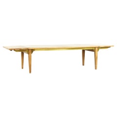 Milo Baughman for Milo Mid Century - Table basse en laiton avec banc extensible