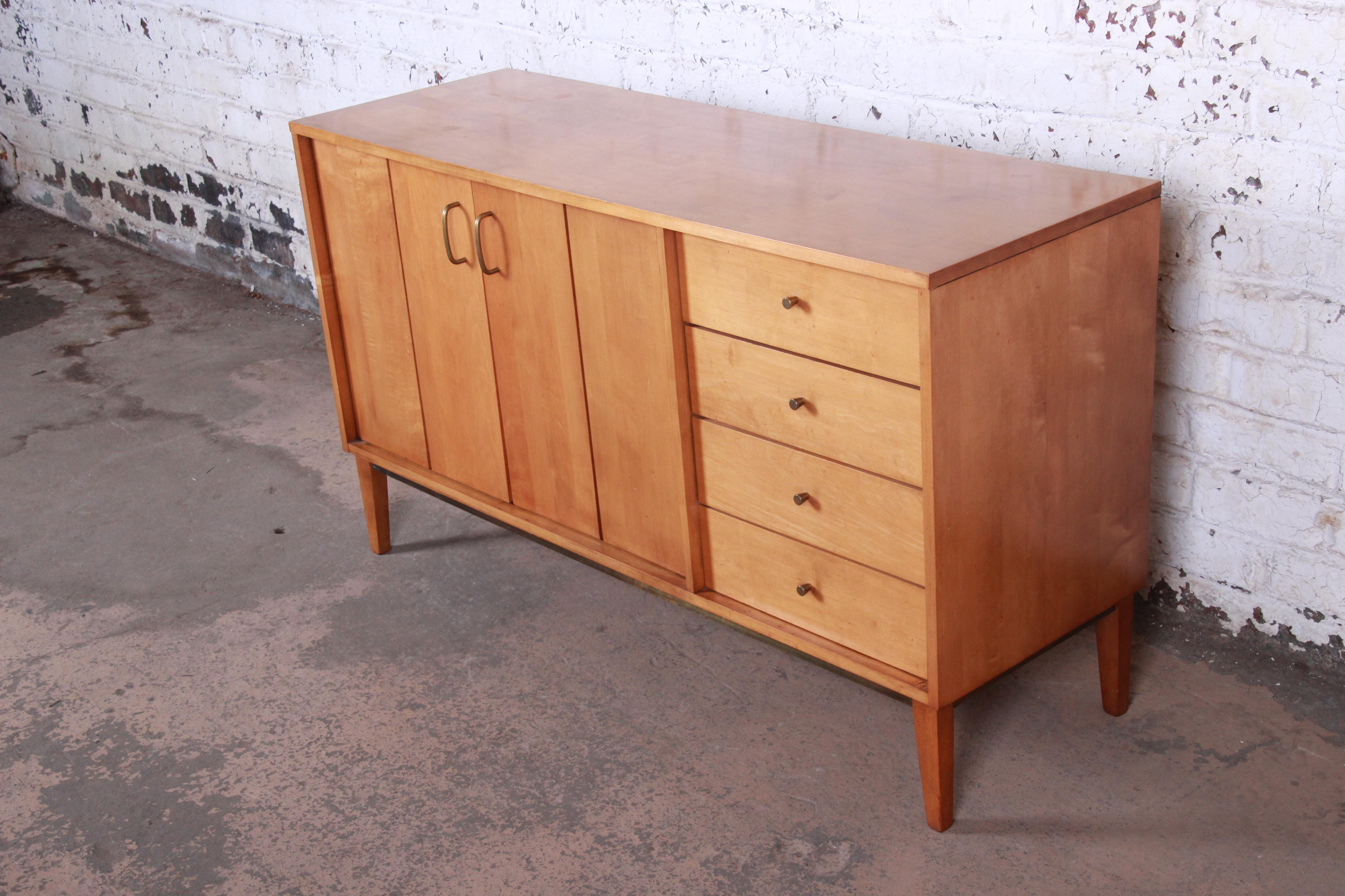 American Milo Baughman for Murray Mid-Century Modern Maple Sideboard Credenza