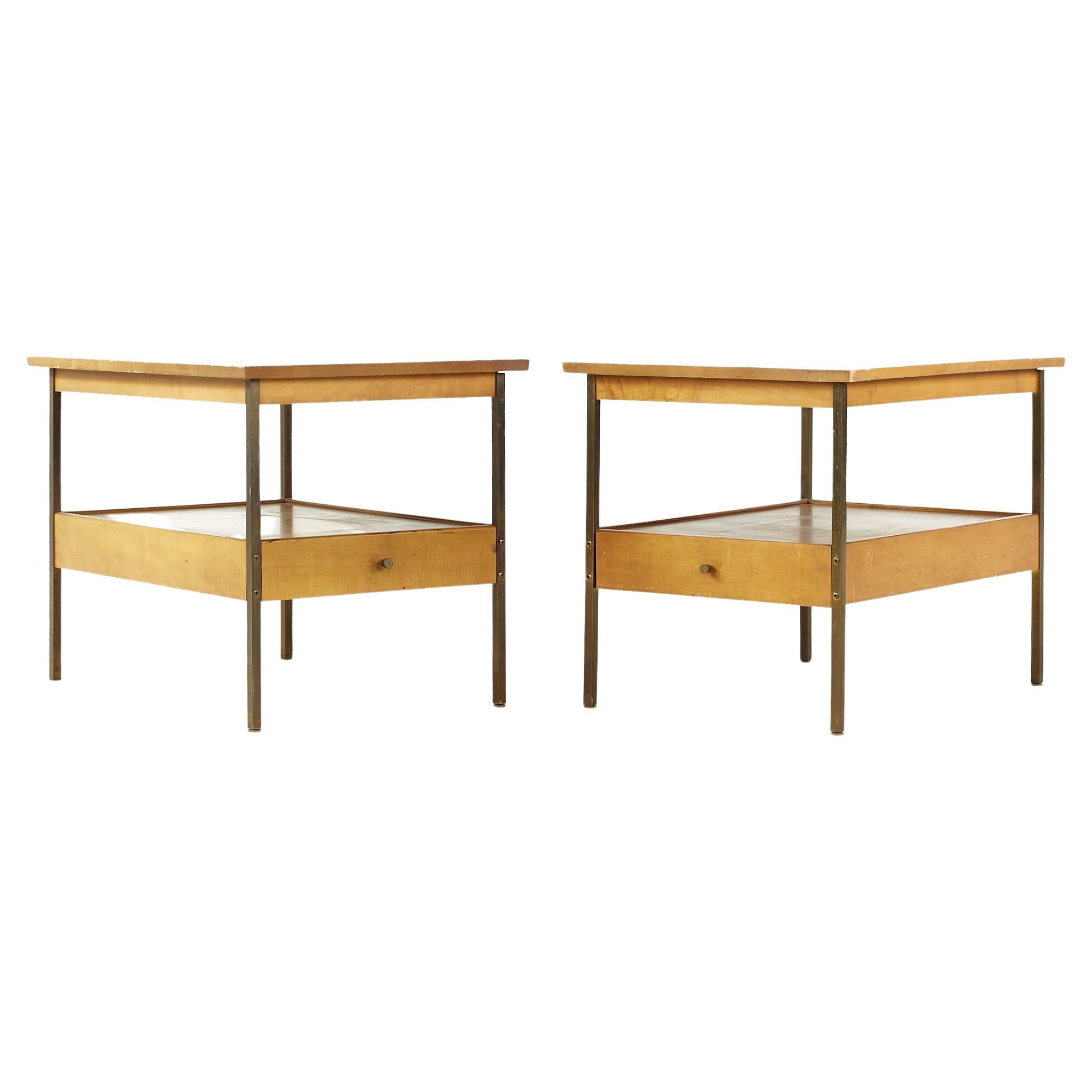 Milo Baughman for Murray Midcentury Side End Tables, Pair
