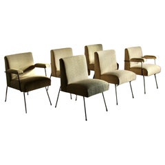 Milo Baughman for Pacific Iron Dining Chairs, Set of 6, 1950s