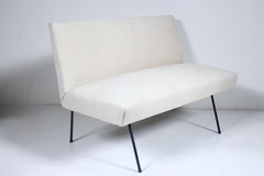 Milo Baughman for Pacific Iron Style Suede and Iron Settee