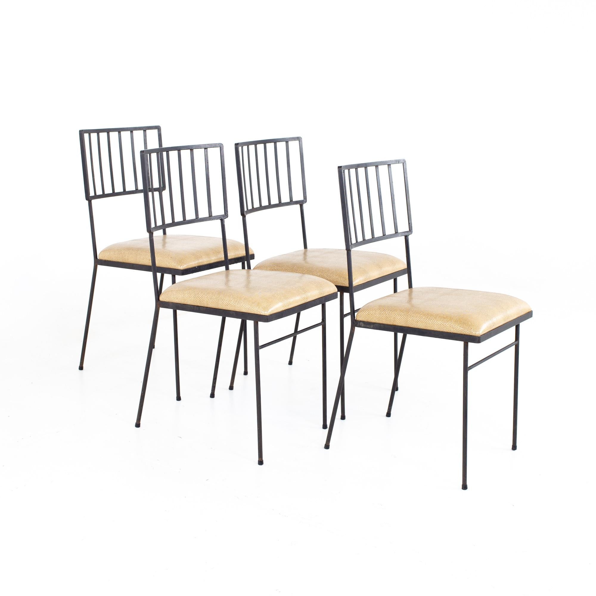 American Milo Baughman For Pacific Iron Works Mid Century Chairs - Set of 4