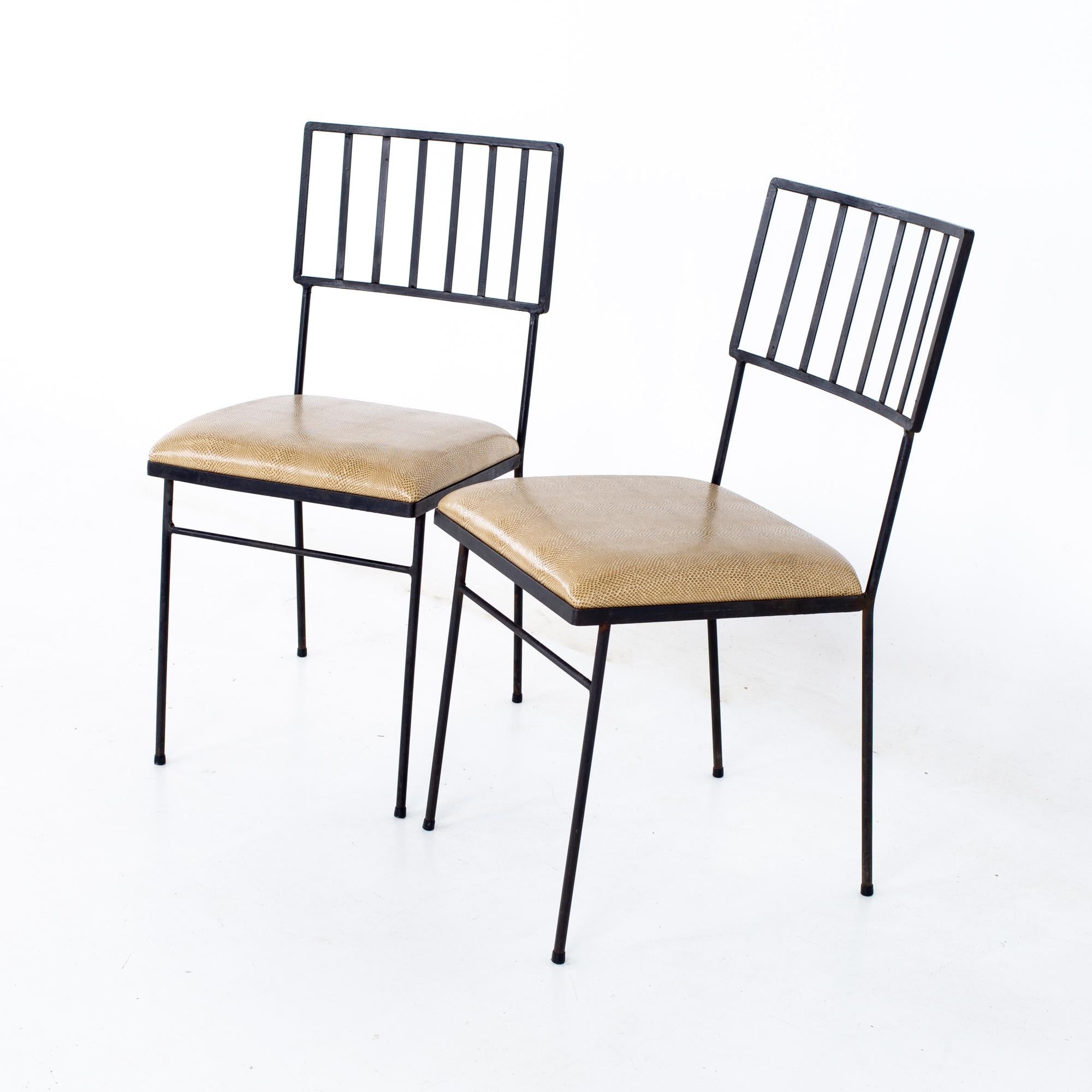 Late 20th Century Milo Baughman For Pacific Iron Works Mid Century Chairs - Set of 4