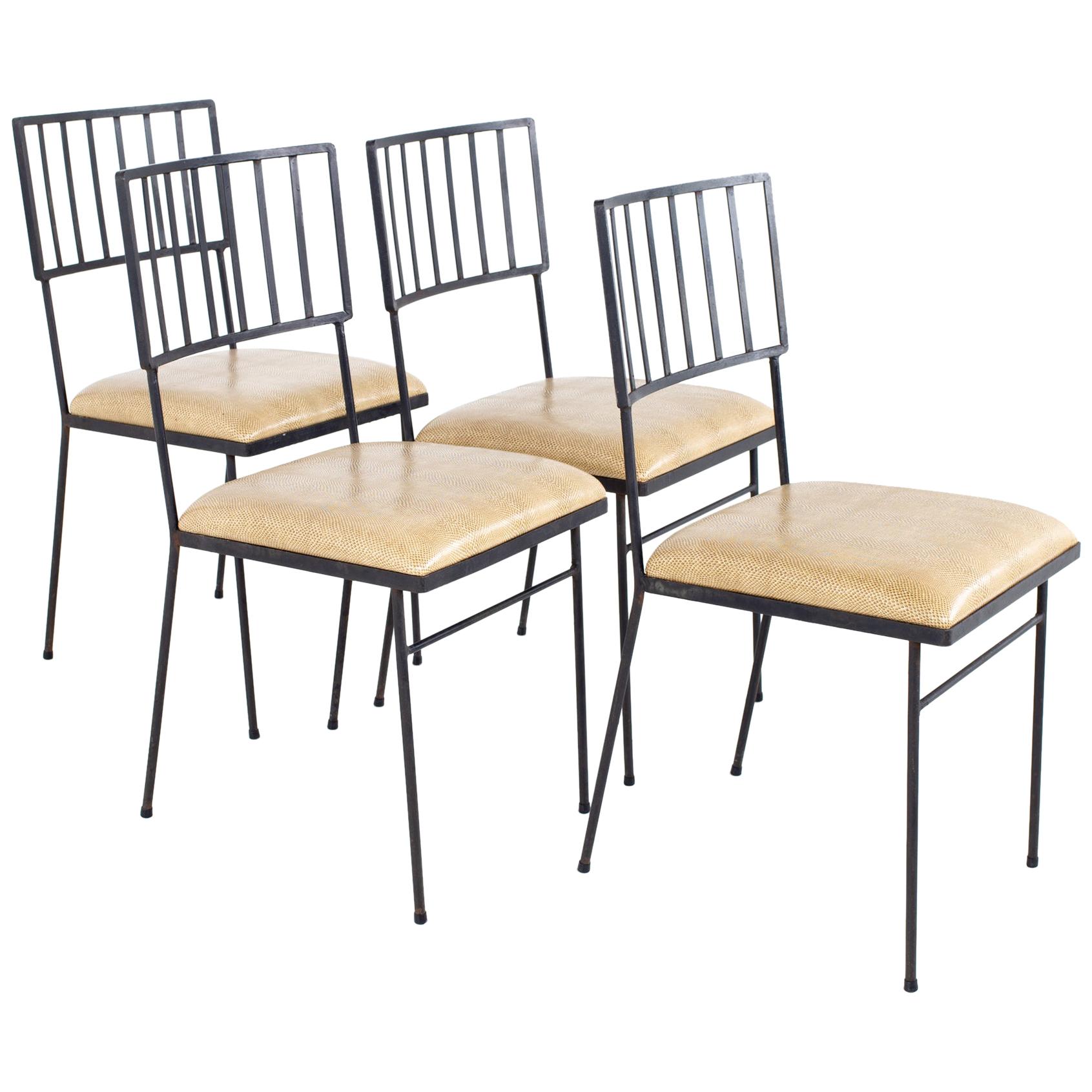 Milo Baughman For Pacific Iron Works Mid Century Chairs - Set of 4