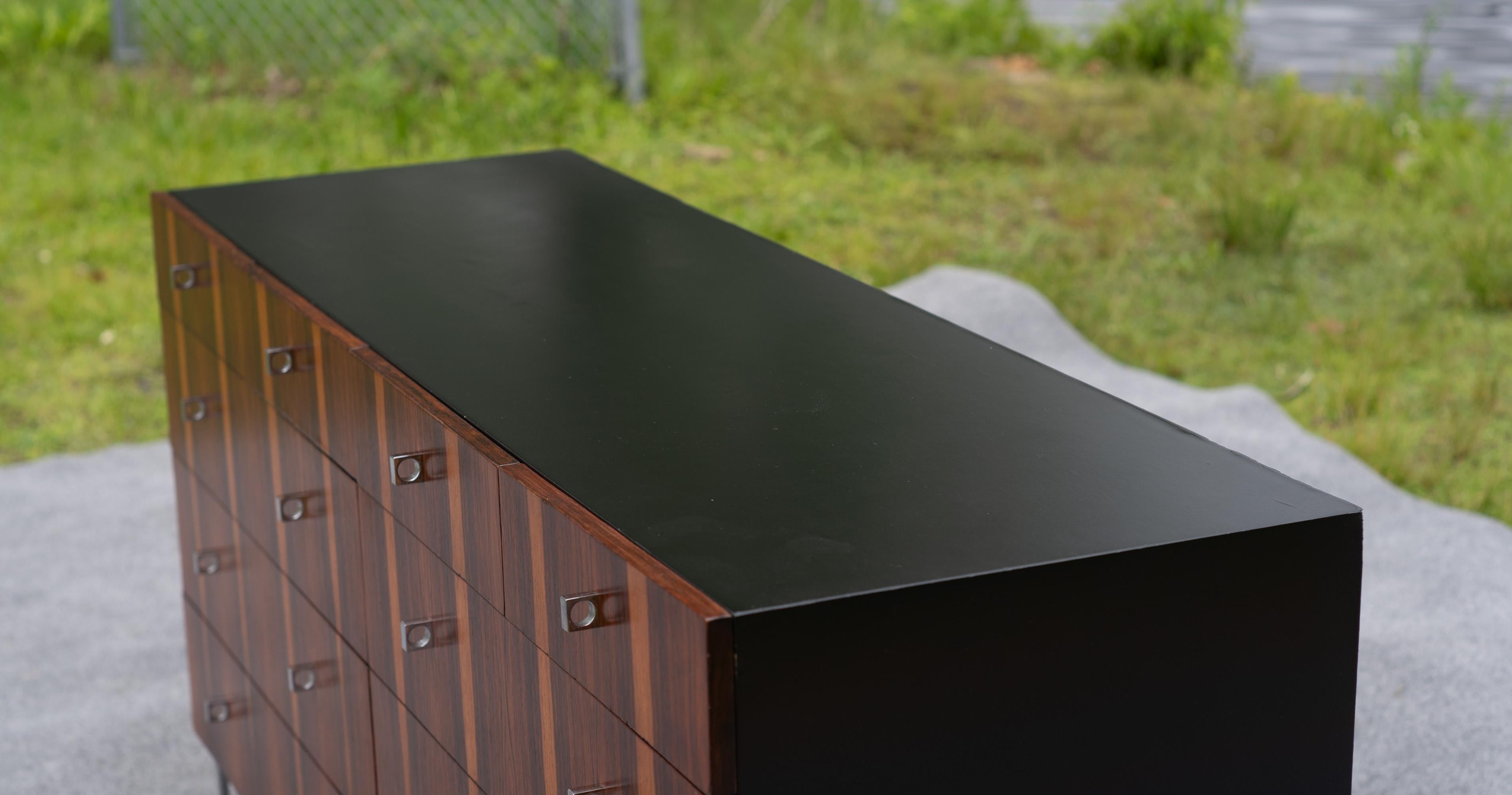 Milo Baughman für Rougier Palisander & Chrom 10-Schubladen-Credenza-Schrank Kommode im Angebot 10