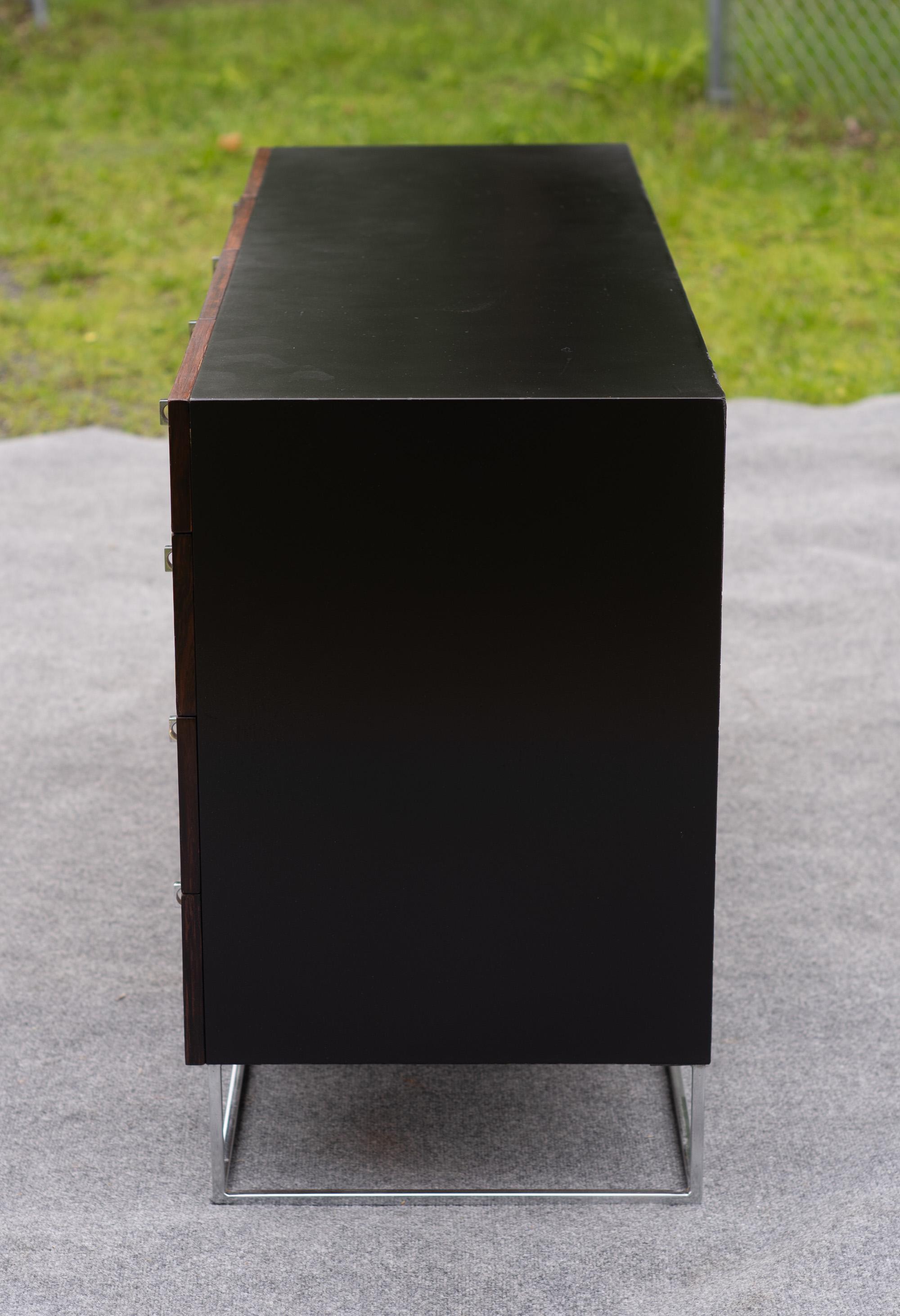 Milo Baughman für Rougier Palisander & Chrom 10-Schubladen-Credenza-Schrank Kommode im Angebot 1