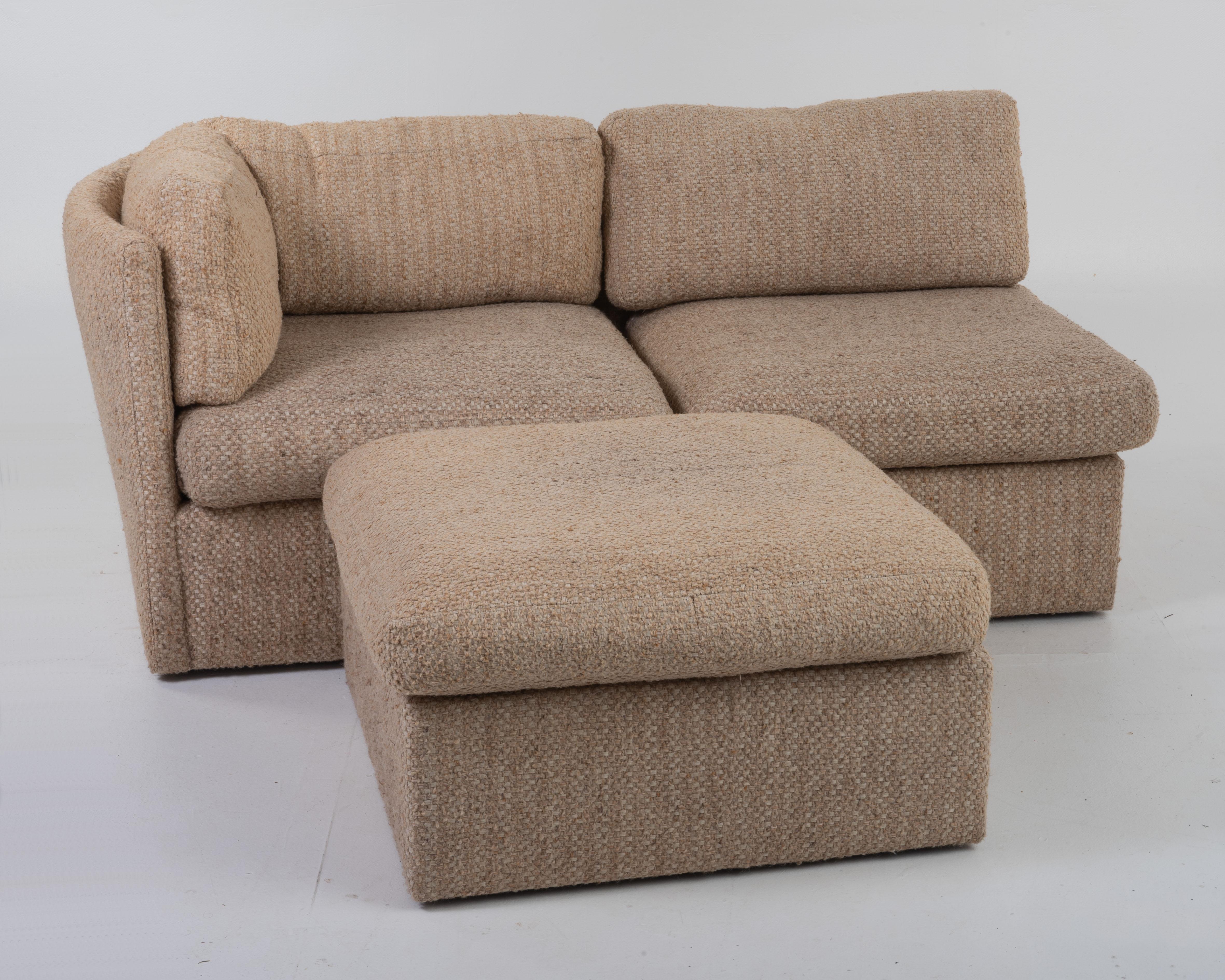 North American Milo Baughman for Thayer Coggin 10 Piece Curved Modular Sectional Sofa