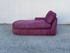 Milo Baughman for Thayer-Coggin 1980's One Arm Chaise Lounge - Down Cushions