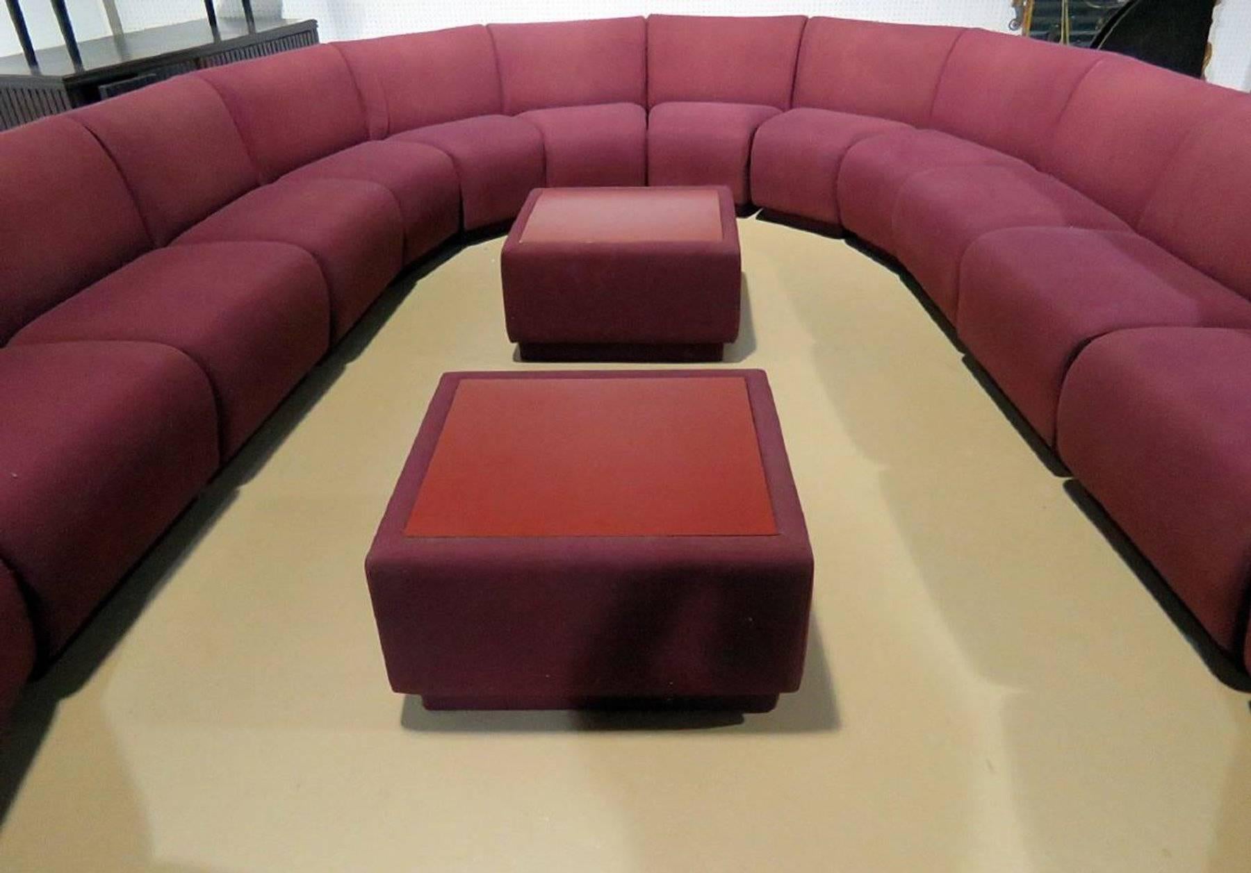 American Milo Baughman for Thayer Coggin 20 Piece Modular Living Room Set For Sale