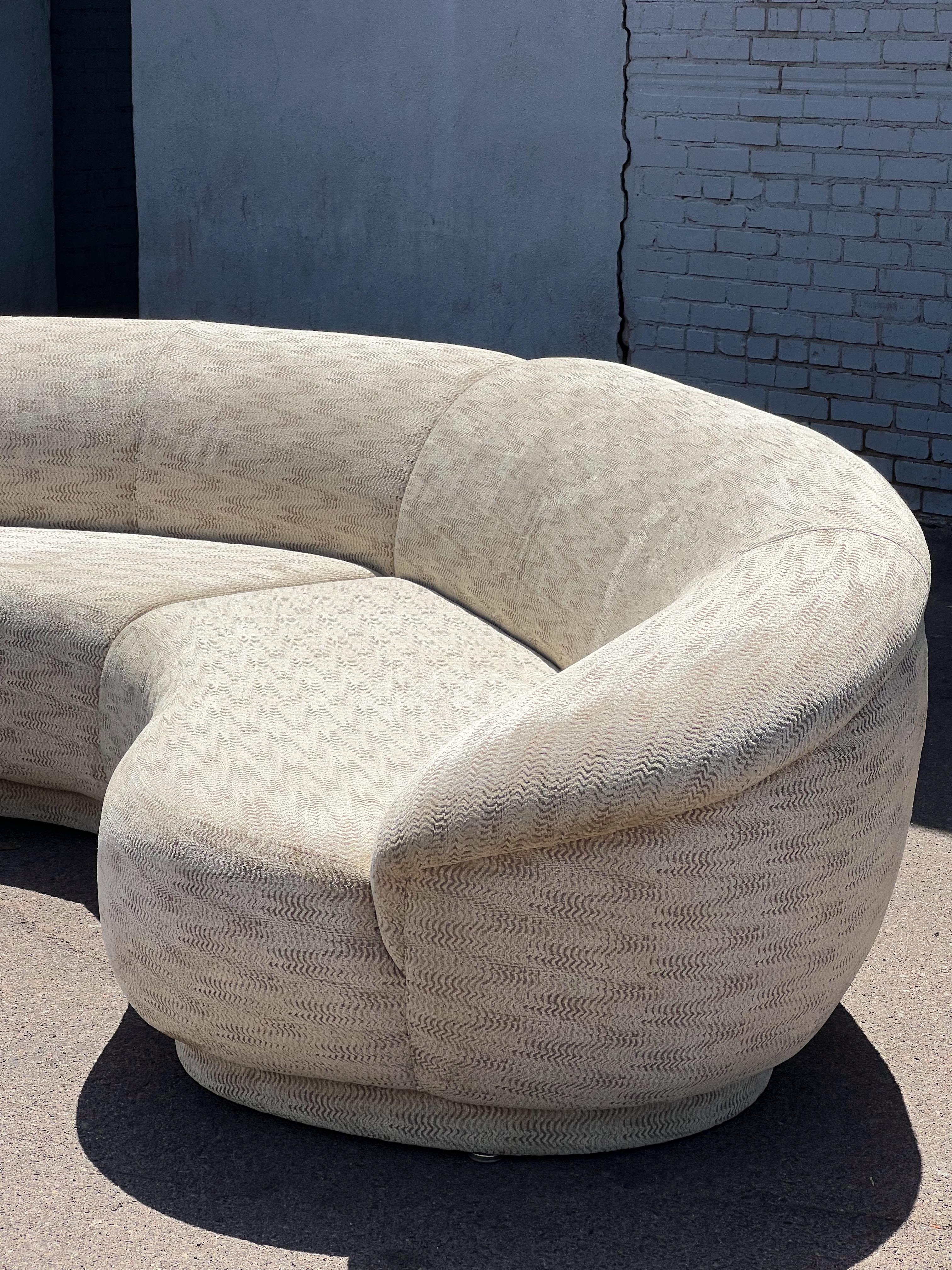 Milo Baughman for Thayer Coggin 3-Piece Curved Sectional In Good Condition In Glendale, AZ