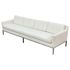 Milo Baughman for Thayer Coggin 4 Seat Midcentury Modern Sofa + Chrome Base