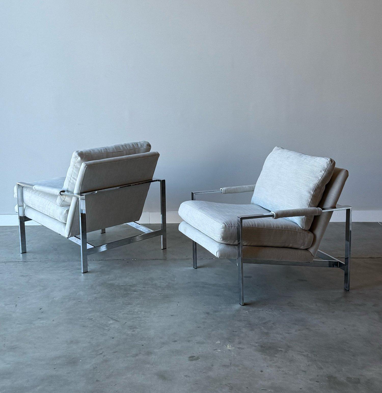 Mid-Century Modern Paire de chaises longues Milo Baughman pour Thayer Coggin 951 en vente